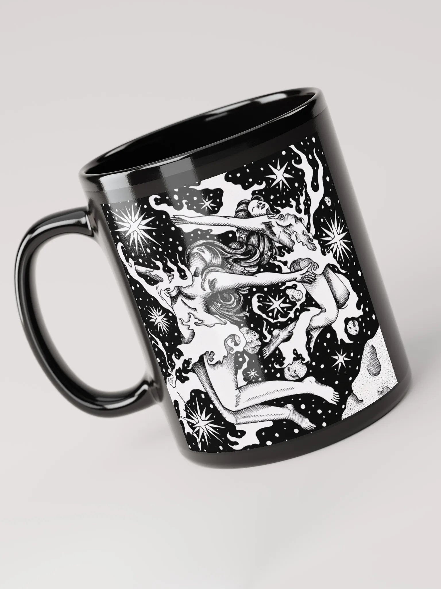 Gemini Zodiac, Black Glossy Mug product image (6)