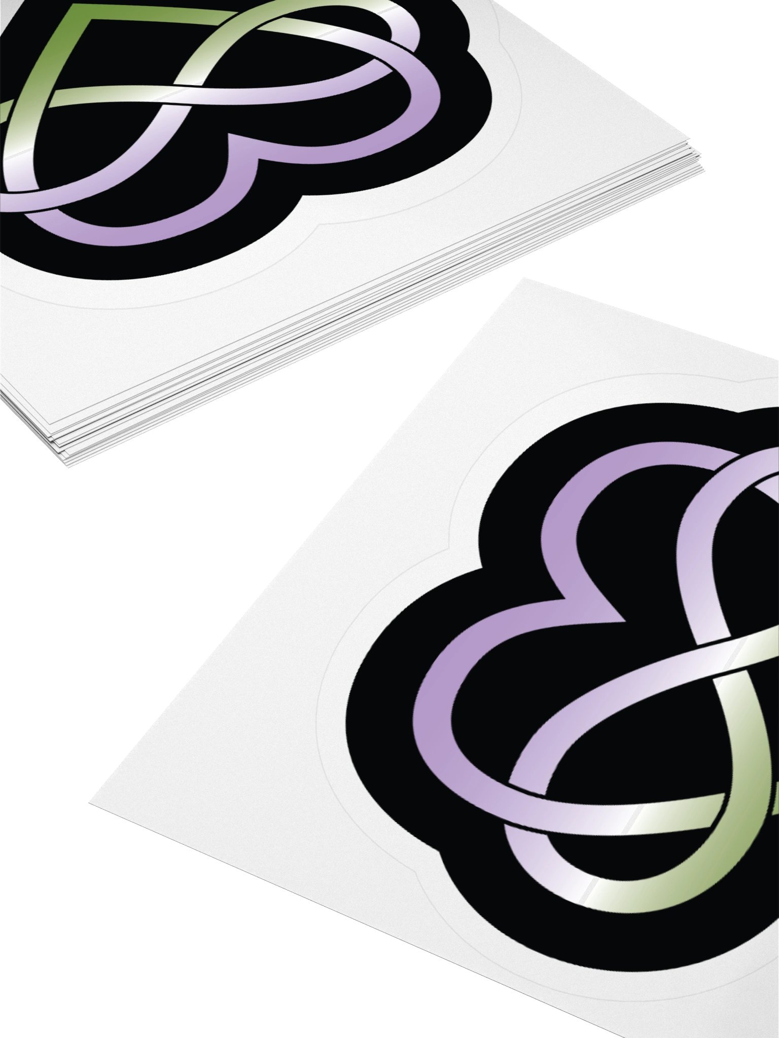 Genderqueer Pride Gradient Polyamory Infinity Heart Sticker product image (10)