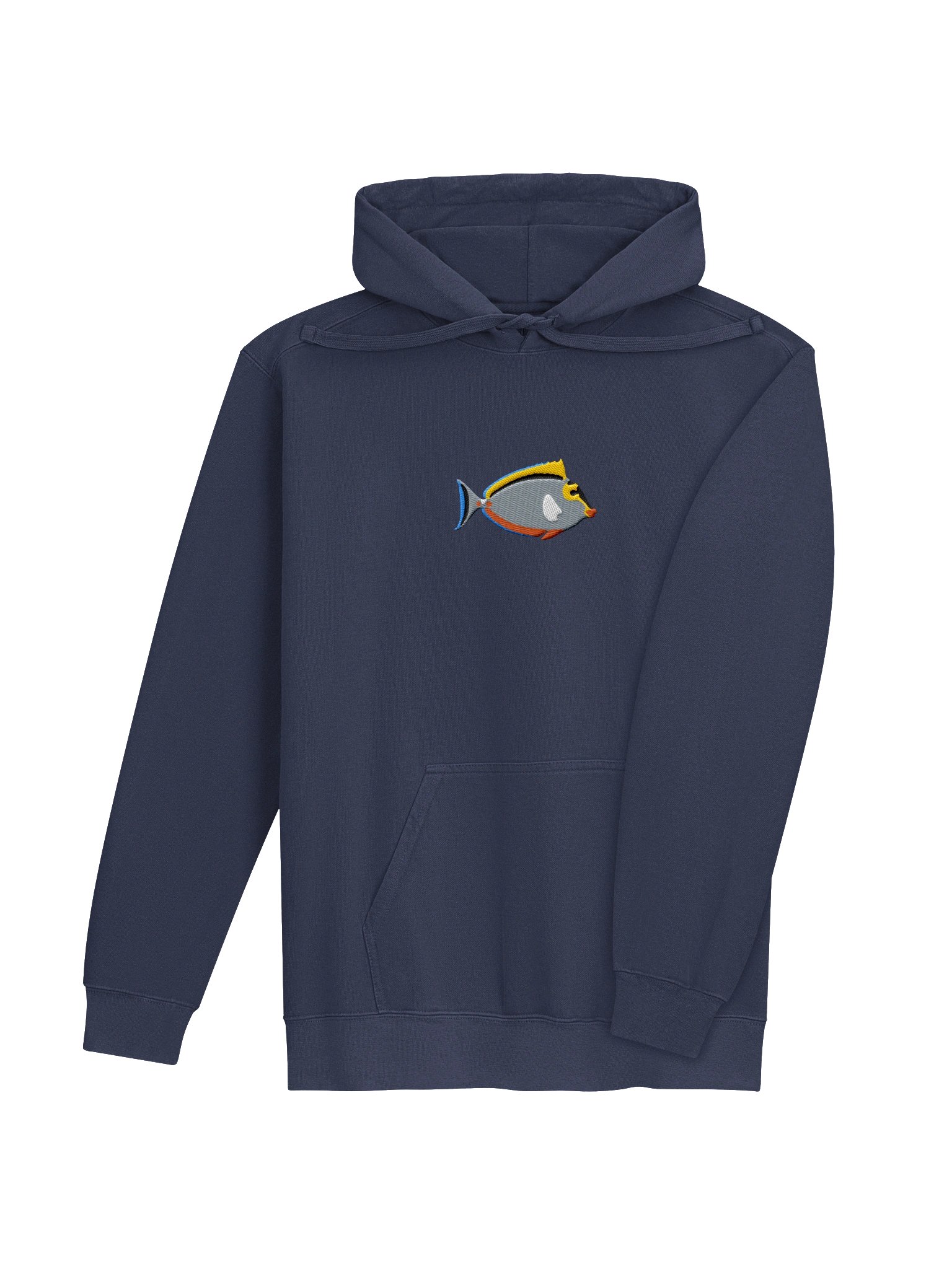 Blonde Lipstick Tang Embroidered Premium Hoodie | Saltwater Reef Aquarium Fish & Marine Life Apparel product image (7)