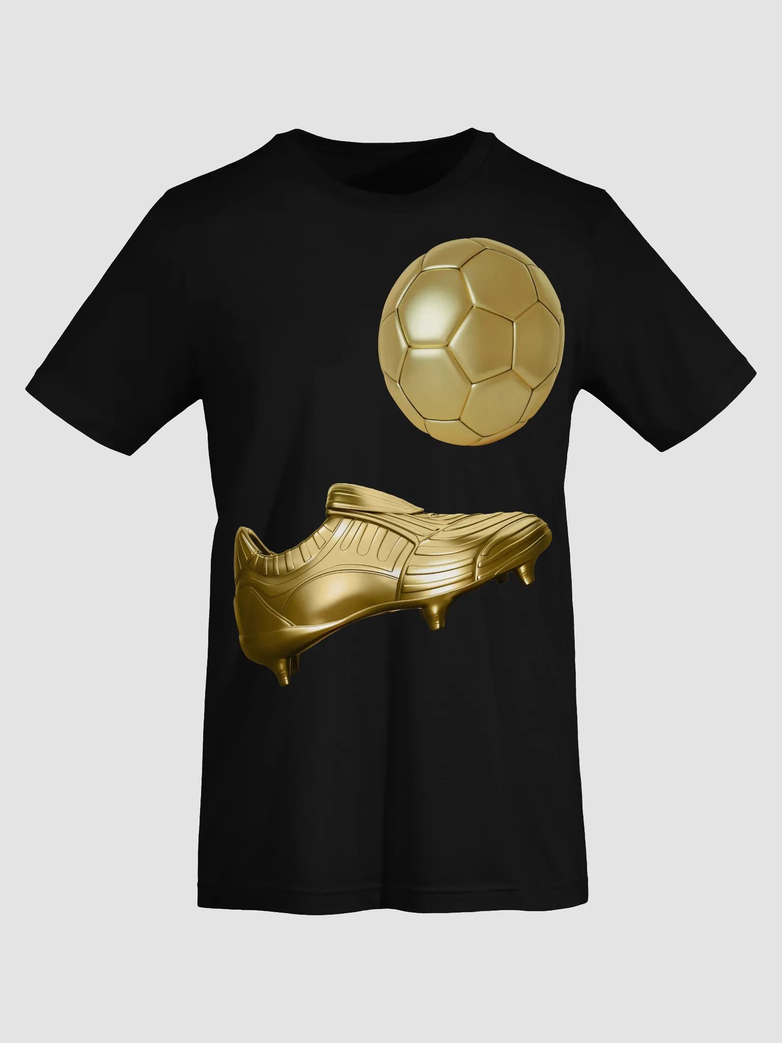 Golden Soccer Ball, Golden Boot Style Soccer Player Soccer T-Shirt product image (75)
