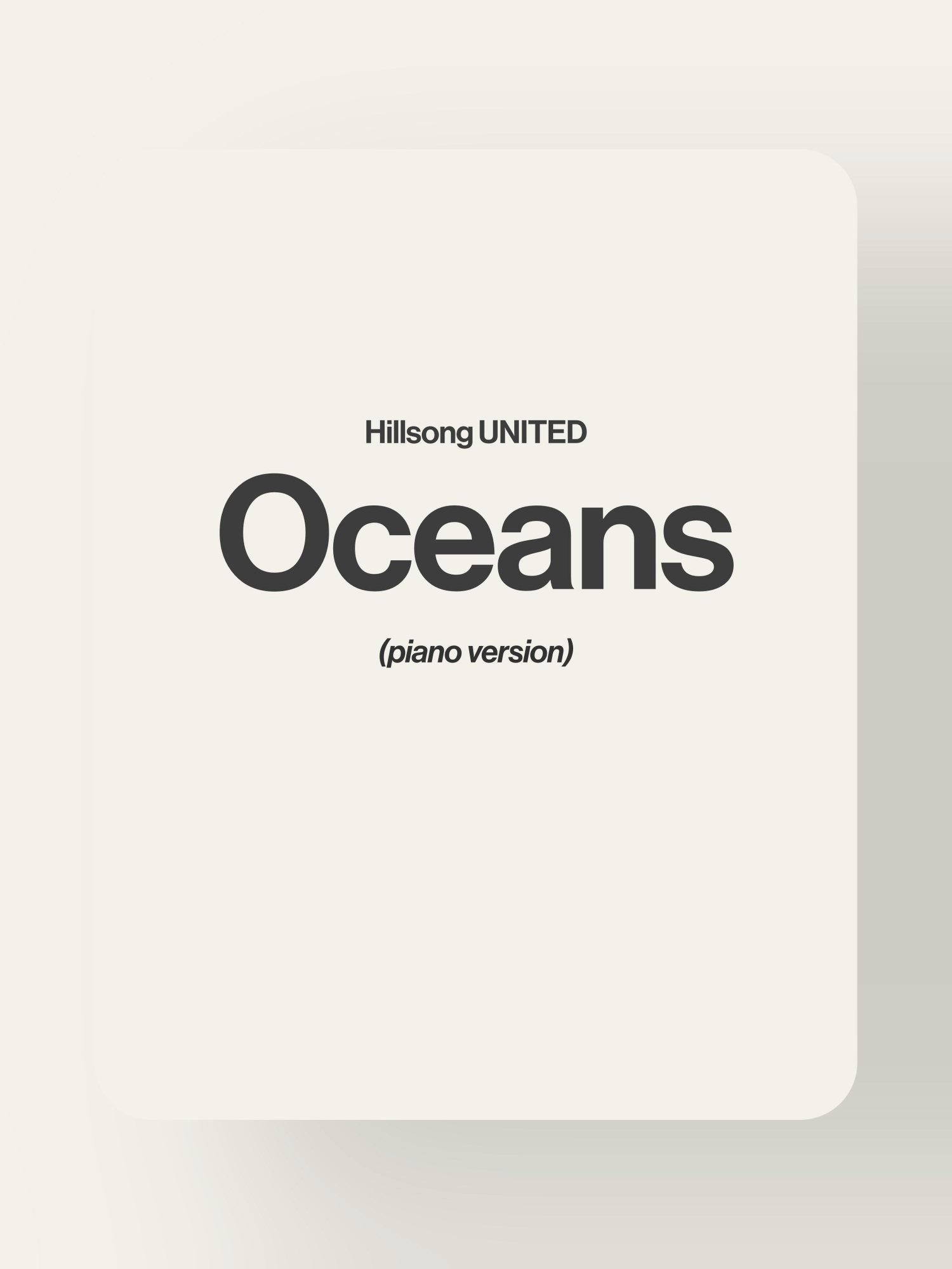 Oceans (Where Feet May Fail) - Hillsong UNITED product image (1)