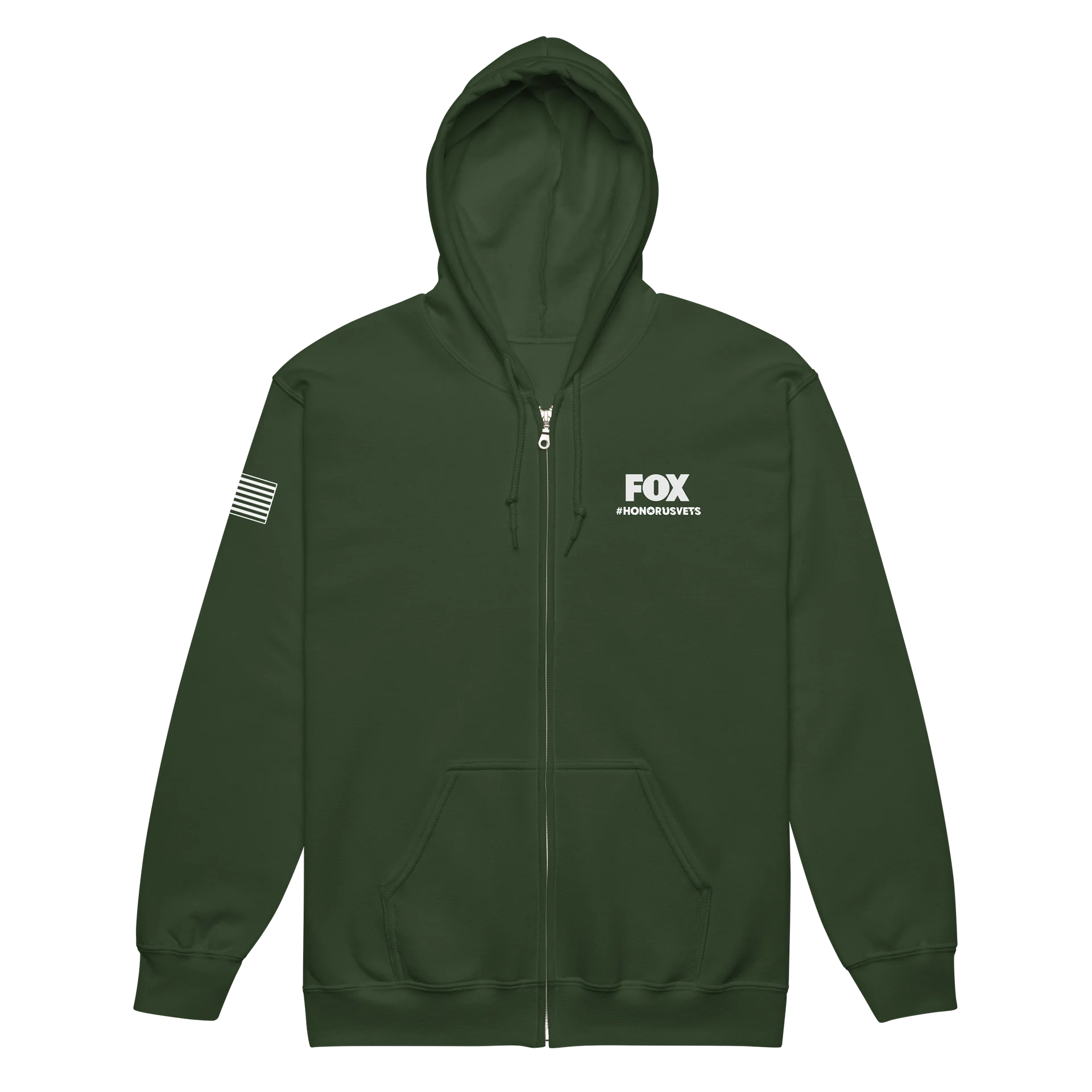 LIMITED EDITION FOX U.S.VETS ZIP HOODIE - WHITE PRINT product image (5)