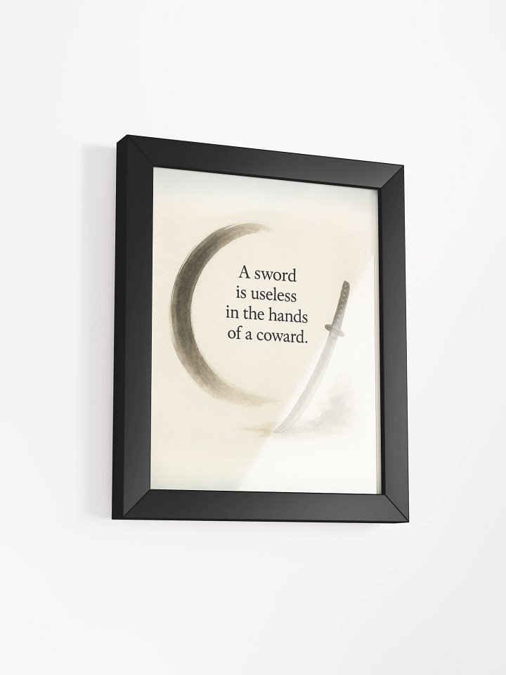 "A Sword Is Useless in the Hands of a Coward" — Nichiren Buddhism Wall Art for Courage and Faith product image (2)