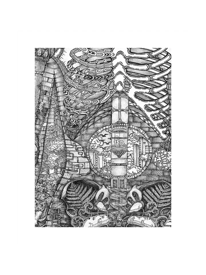 Skeleton - Original Art Print product image (1)