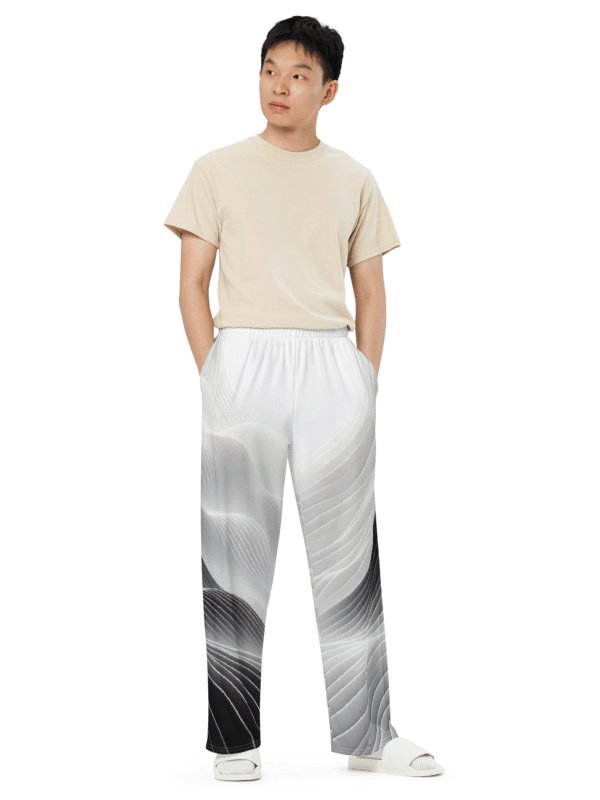 Men's Stream-White-3 Print Pants product image (2)