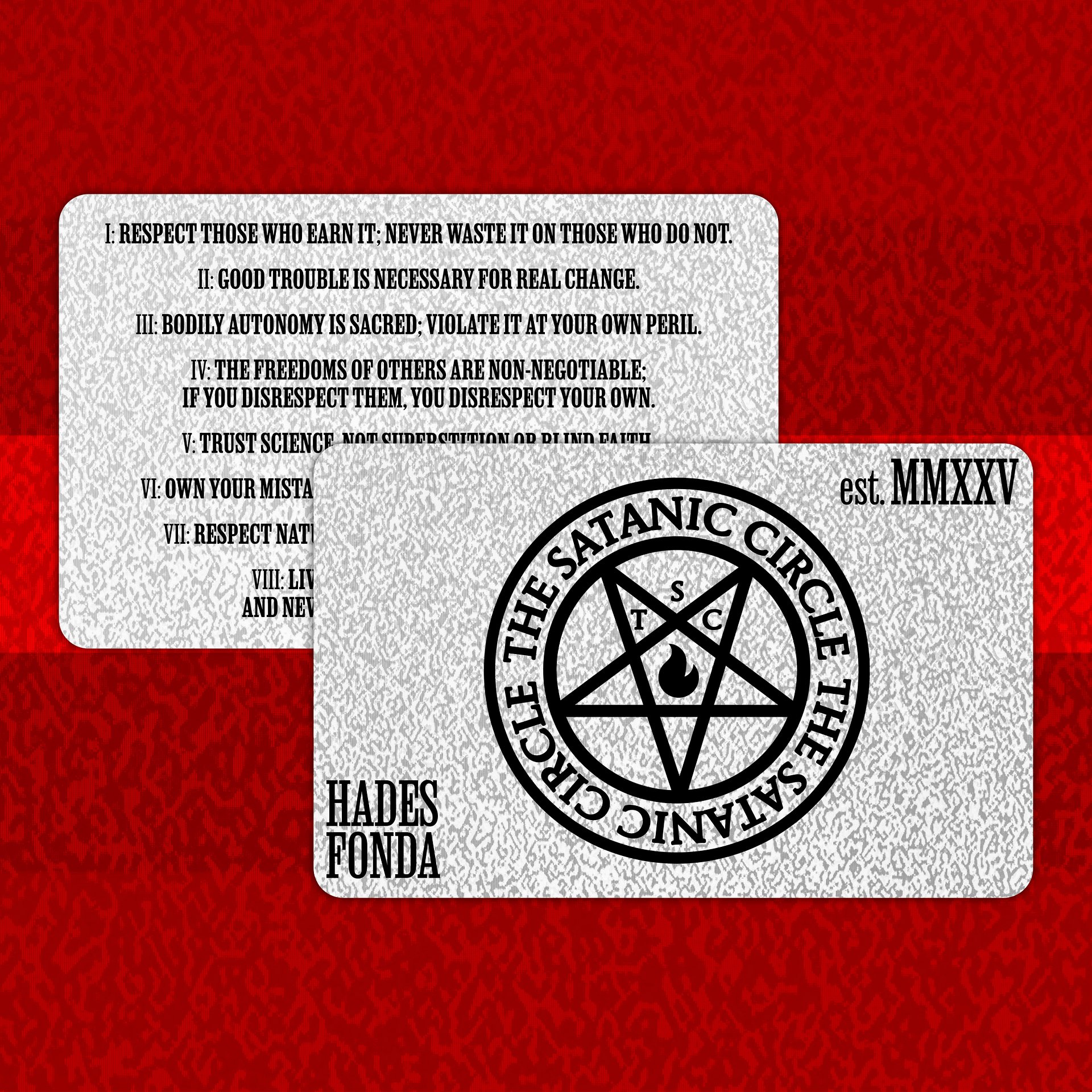 The Satanic Circle - Membership Cards product image (2)