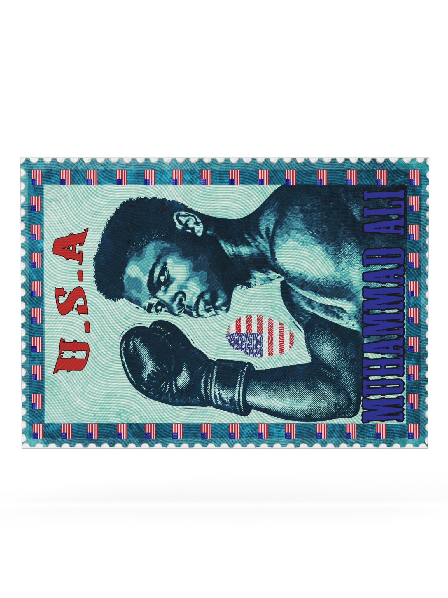 Muhammad Ali Vintage Postage Stamp Poster | Boxing Wall Art product image (7)