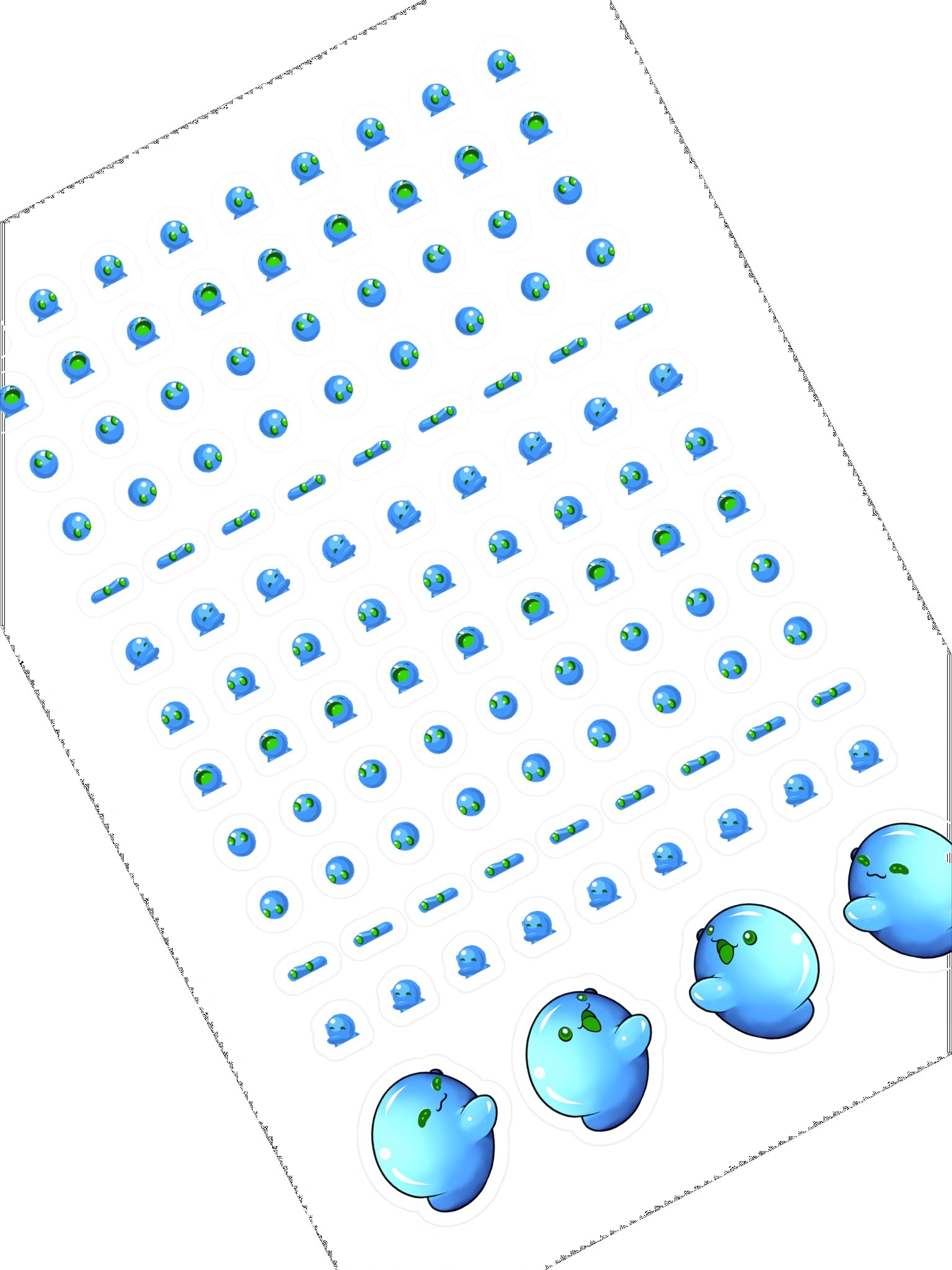 Bubbles Sticker Sheet BLUE product image (1)