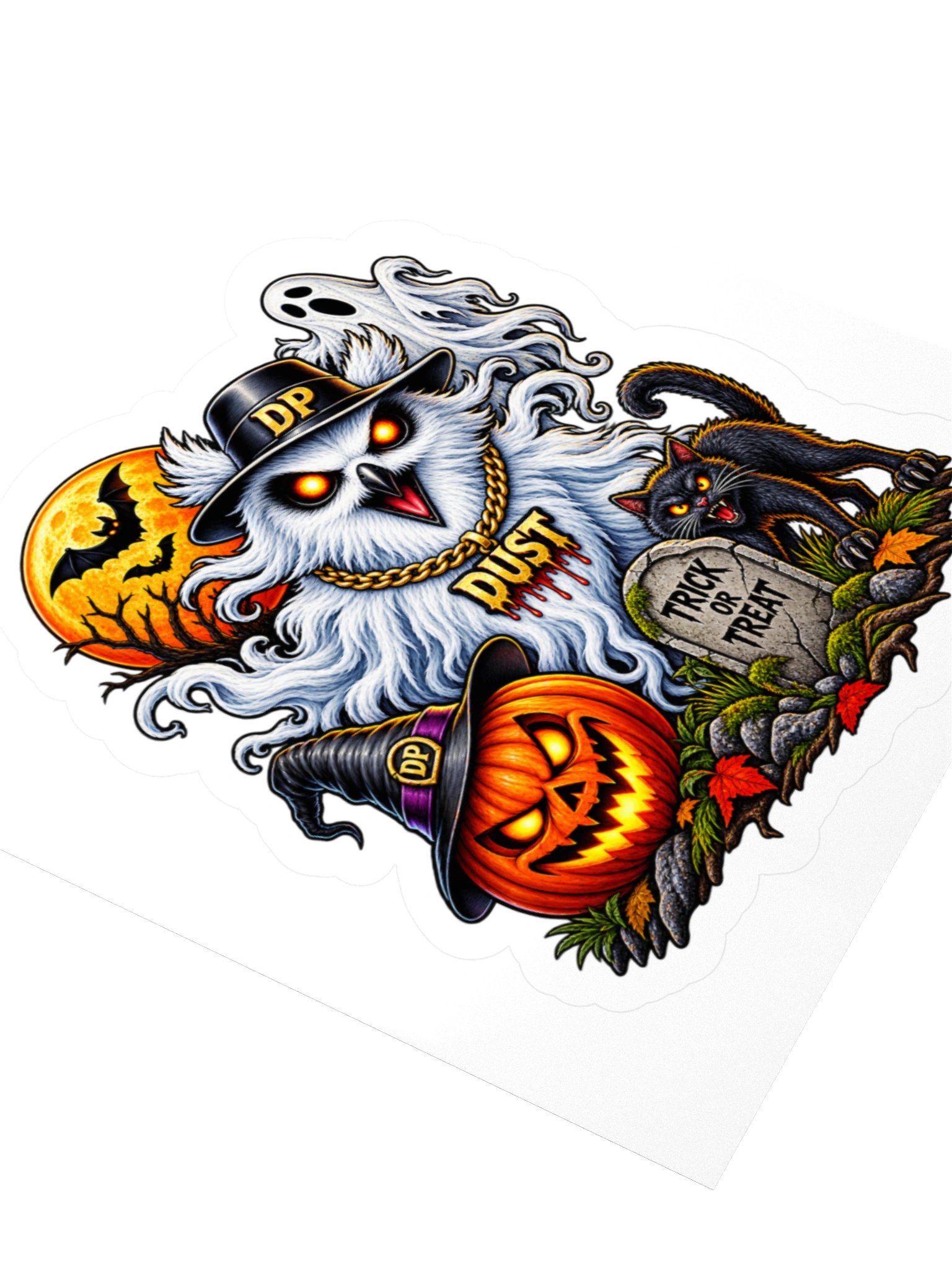 Phant Owl Trick or Treat 3" x 3" sticker product image (3)