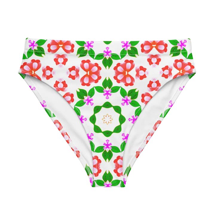 Symmetrical Floral Paradise High Waisted Bikini Bottom product image (1)