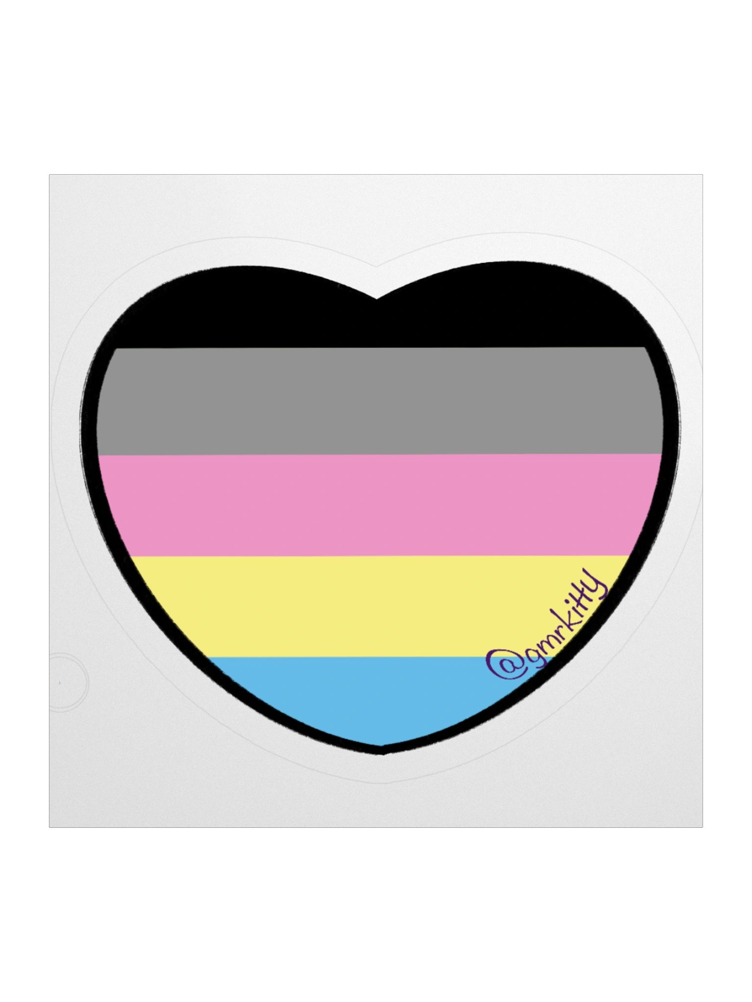 Polygender Pride Heart Sticker product image (2)