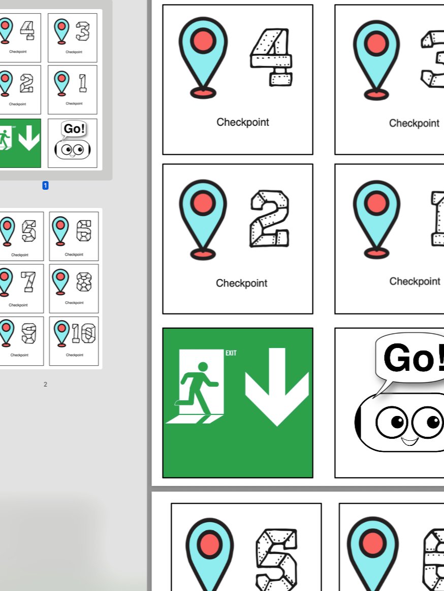 Printable checkpoints and maze templates. product image (1)