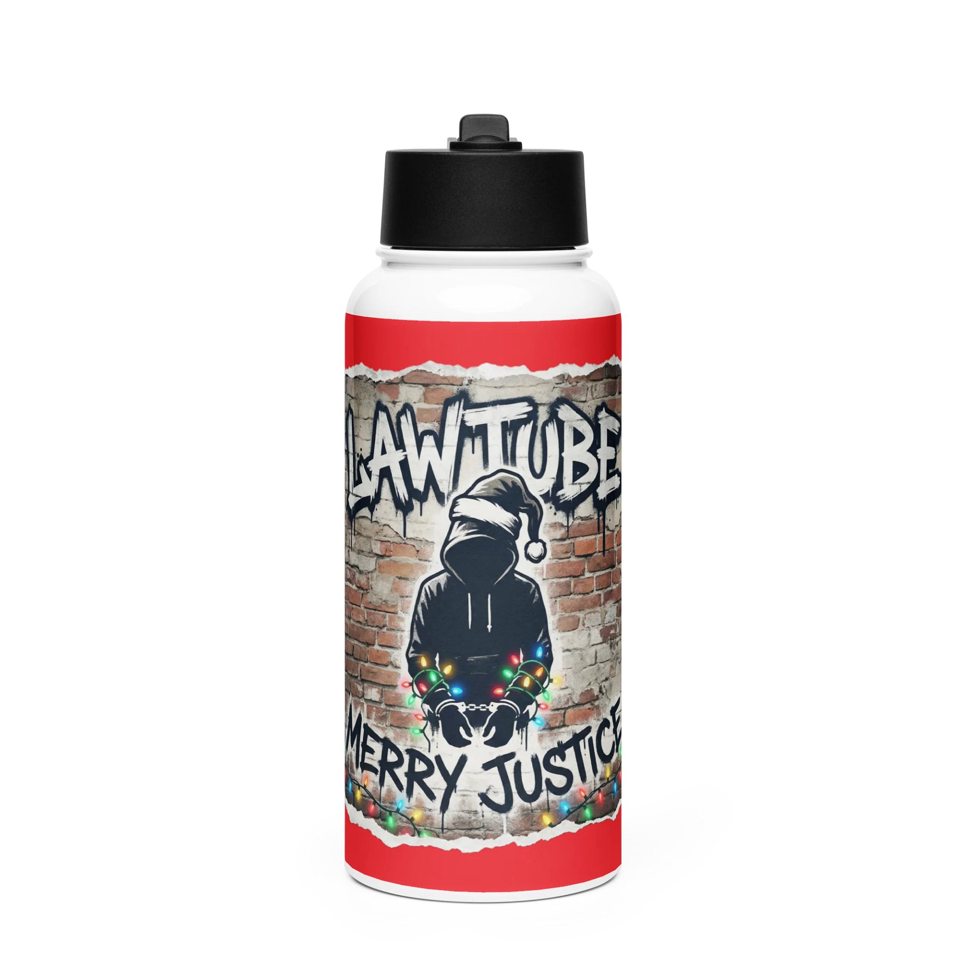 LawTube Merry Justice Stainless Steel Water Bottle with a Straw Lid product image (1)