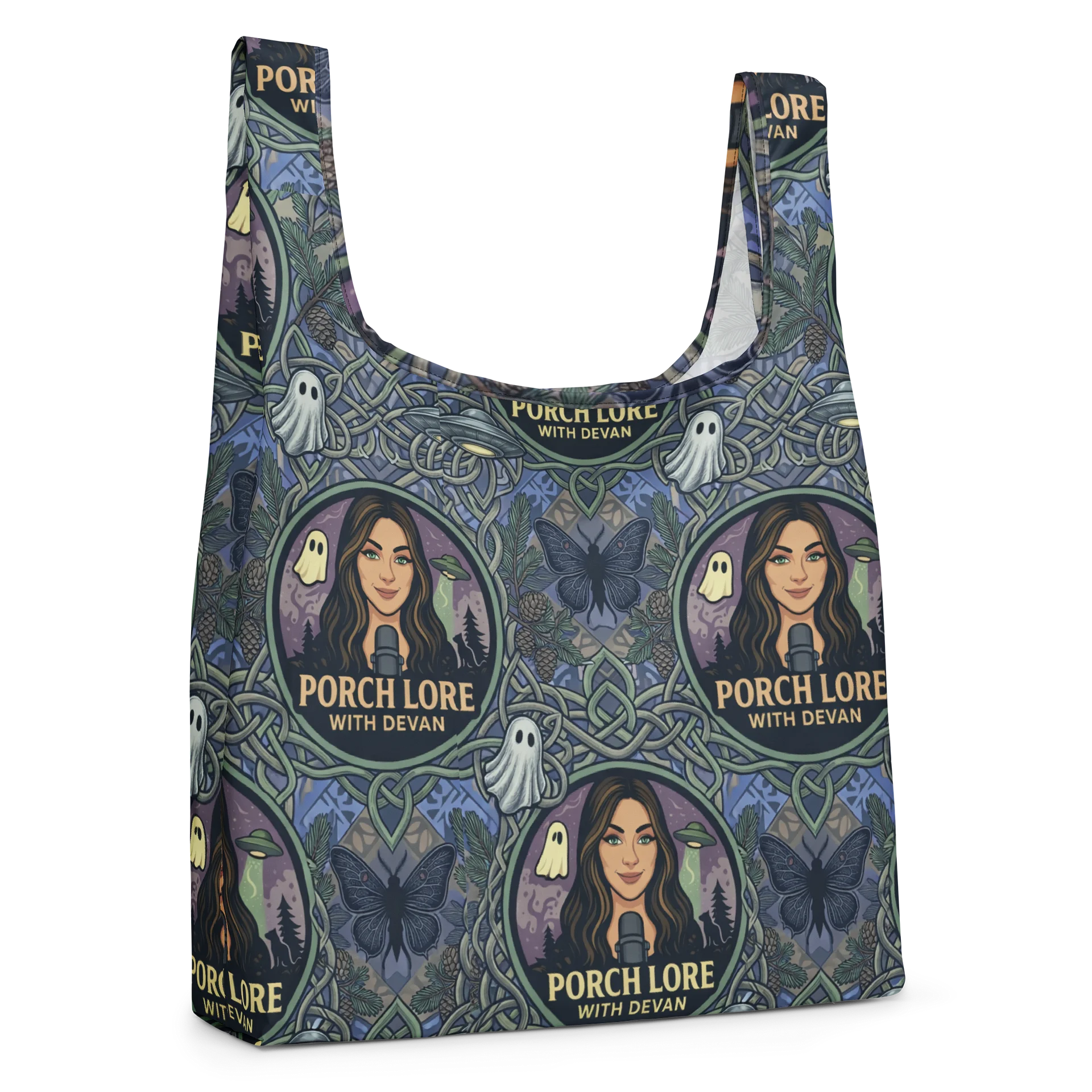 PORCH LORE DEVAN PERIWINKLE MOTH SHOPPING BAG product image (4)