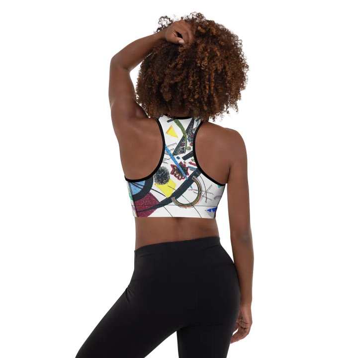 Abstract Lithographic Pattern Design Padded Sports Bra - V1 product image (1)