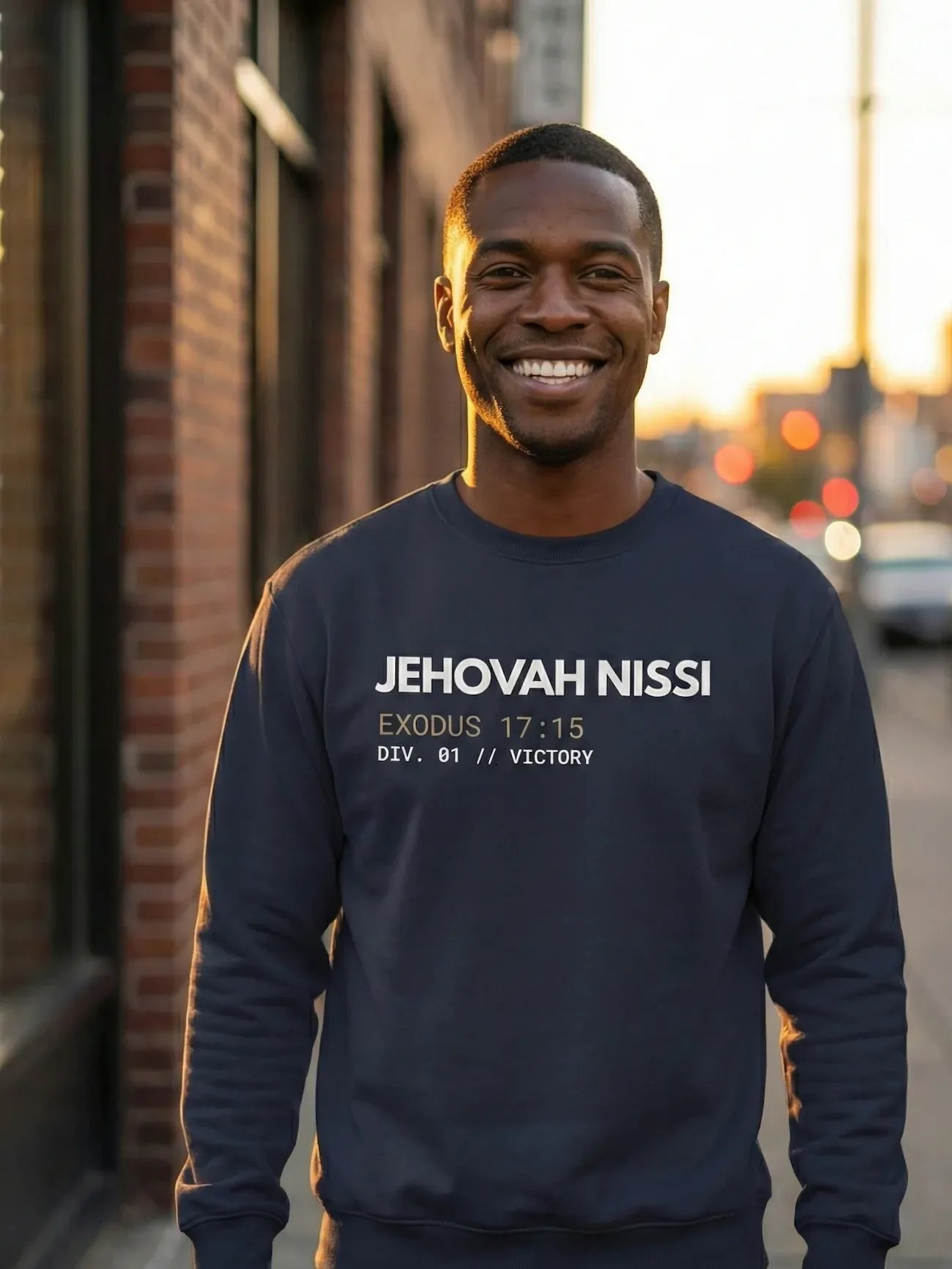 Jehovah Nissi "Victory Standard" Heavyweight Crewneck product image (3)