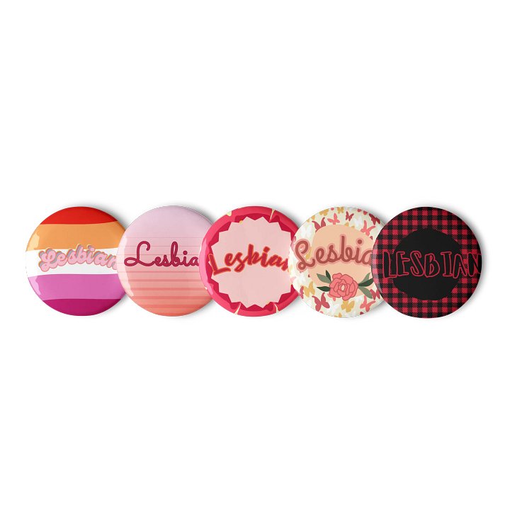 LGBTQIAP2S+ 2025, Curved Lesbian, Assorted Pin Butons product image (1)