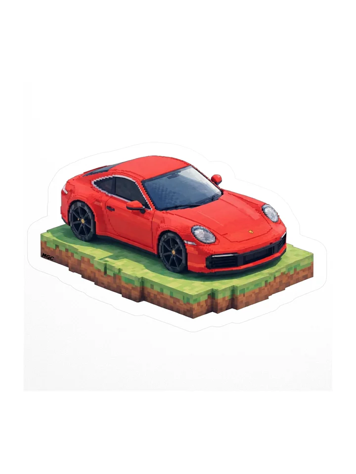 Red Porsche 911 Carrera Sticker (Pixel, Retro, Minecraft) product image (3)