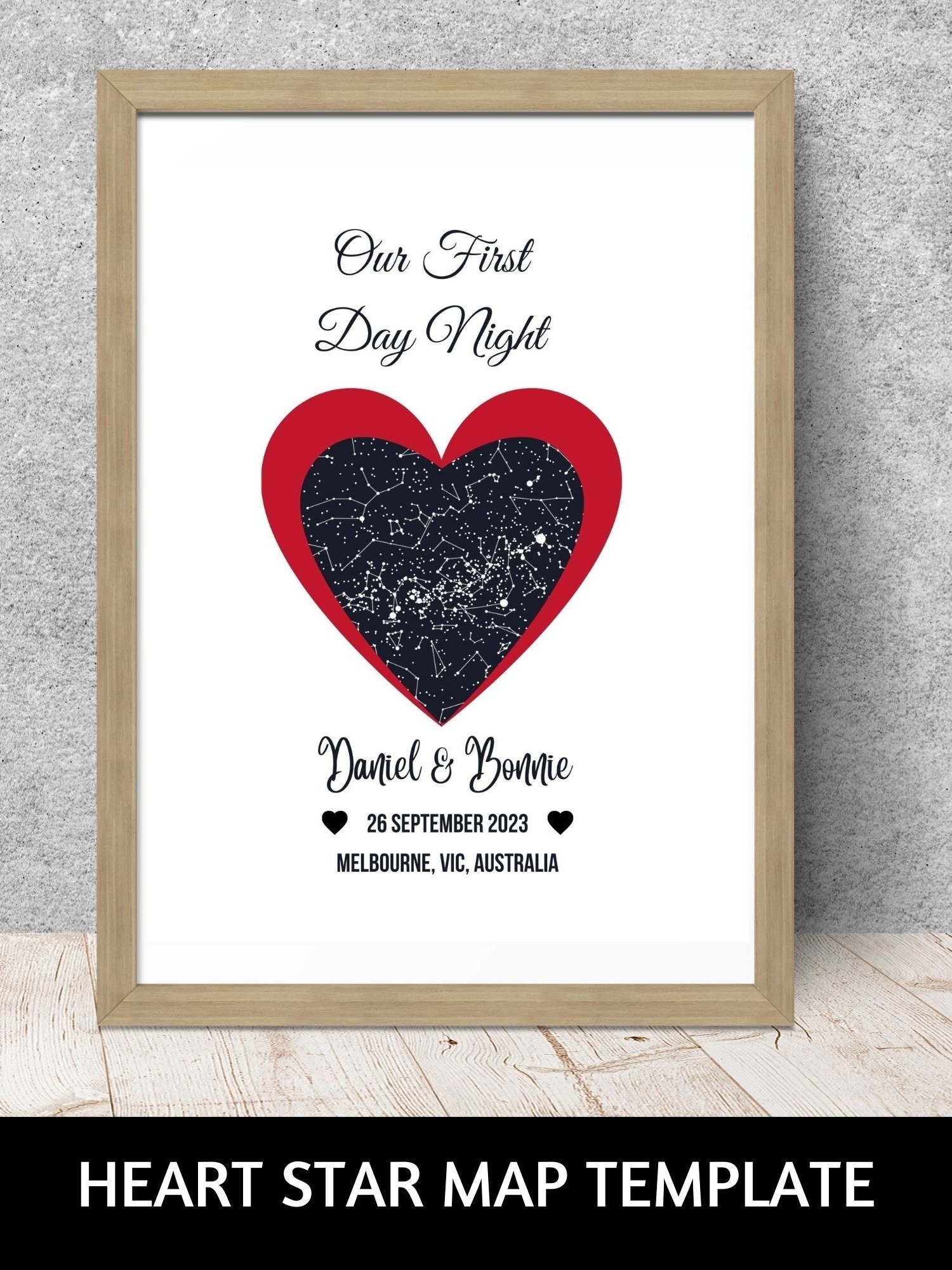 Personalised Star Map Canva Templates product image (3)
