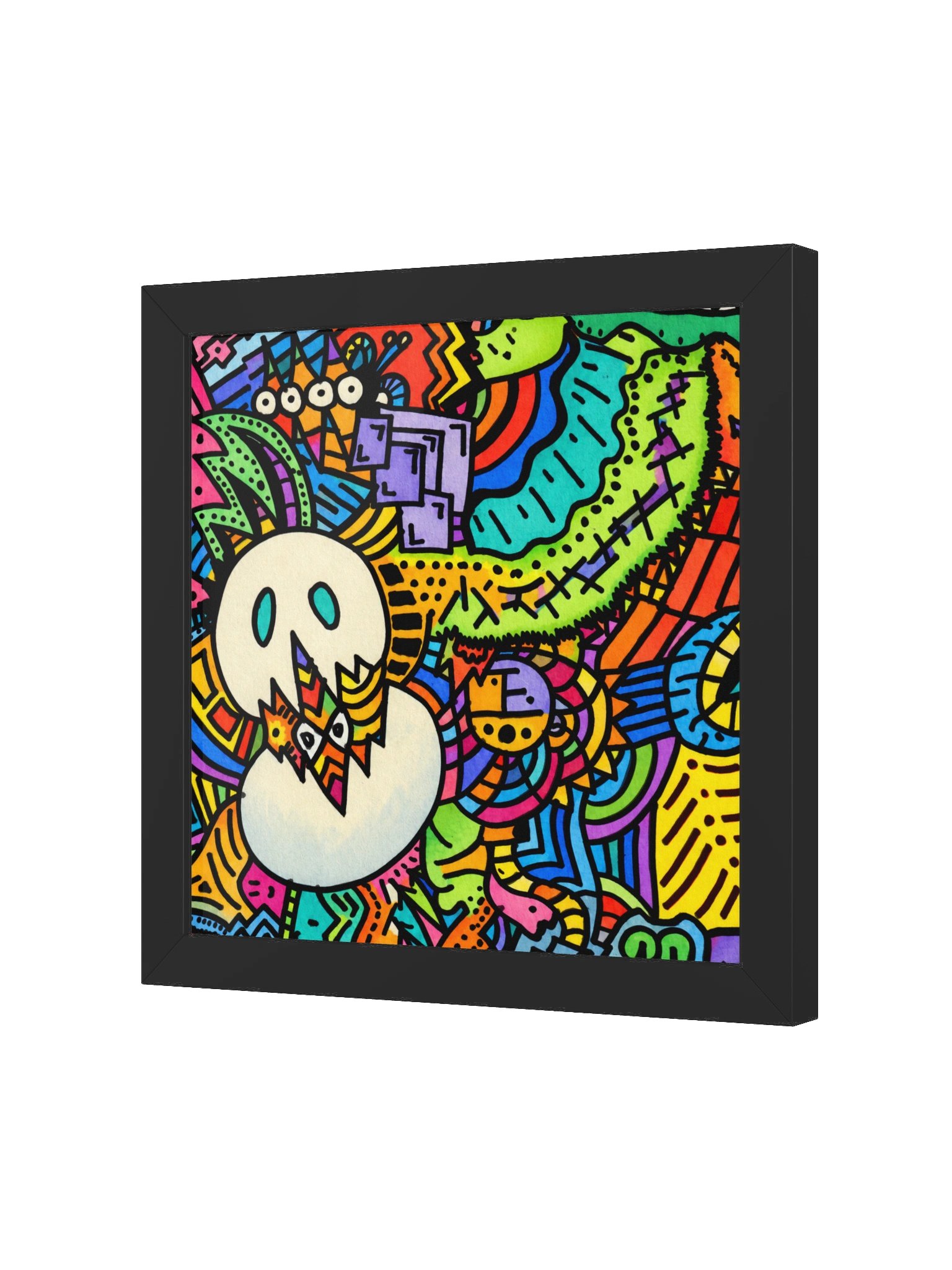 #4 Running from Thoughts - Framed Square product image (3)