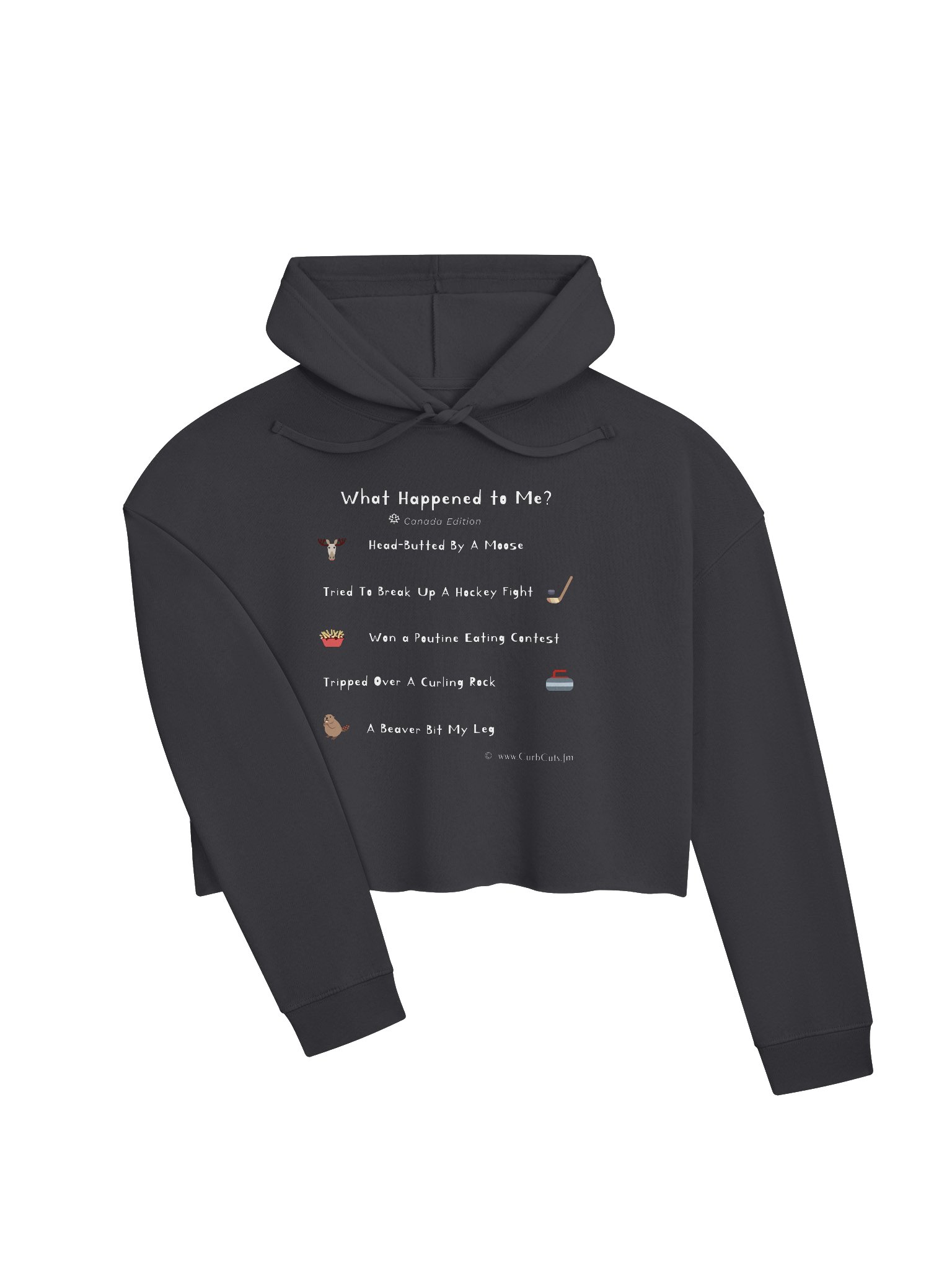 New! WHAT HAPPENED TO ME ? (Canada Edition): Lightweight Cropped Hoodie product image (3)