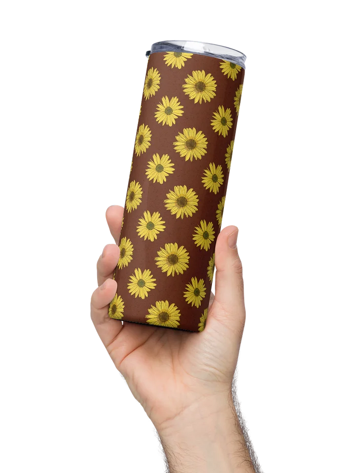 “Helianthus Sunflower Polka Dot” 20-ounce Stainless Steel Tumbler with Straw product image (2)