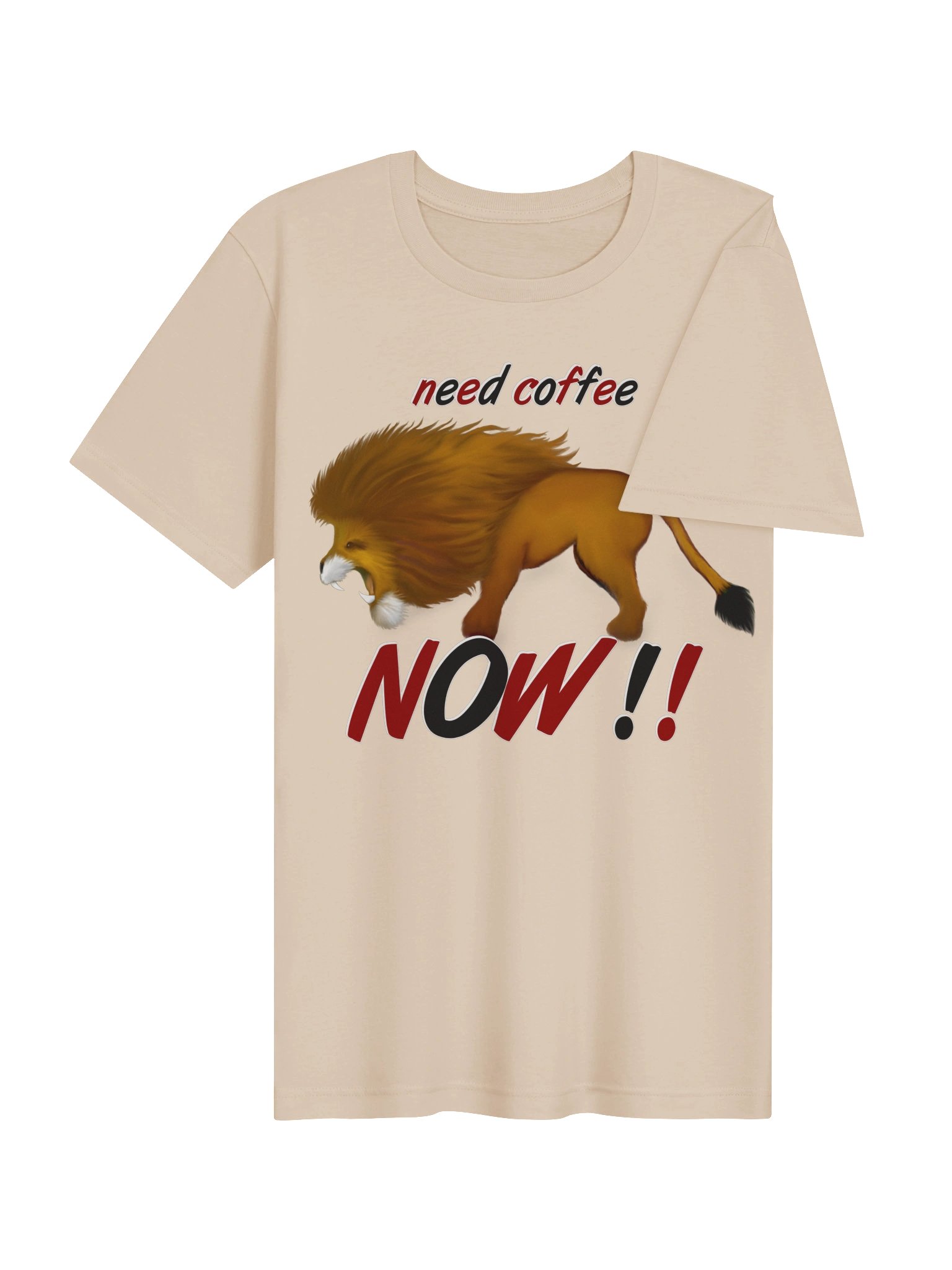 Lion "Need Coffee NOW" T-Shirt. Women's Bella+Canvas Supersoft T-Shirt product image (5)