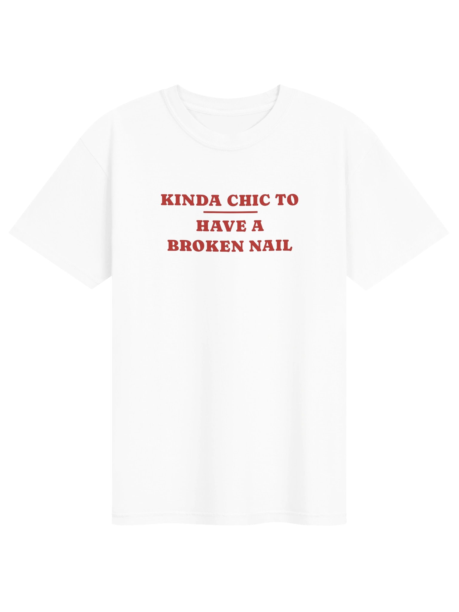 kinda chic to have a broken nail white red product image (1)