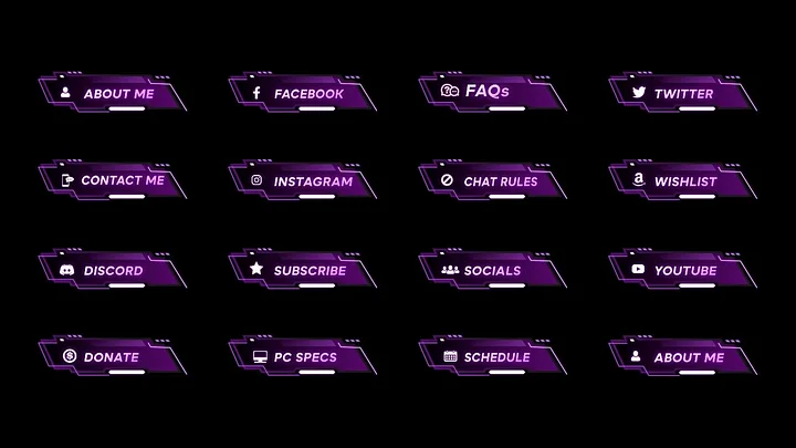 Futuristic Pink Twitch Panels product image (2)