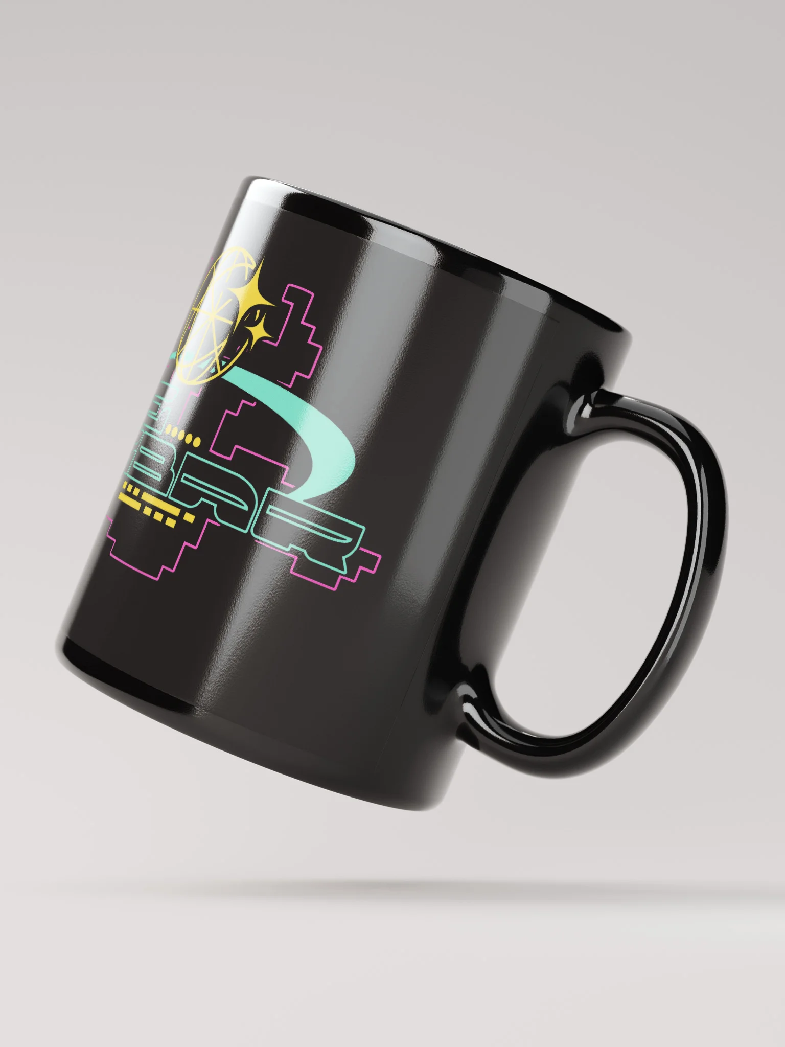 Cyberpunk inspired The SpaceBar sign mug black product image (2)