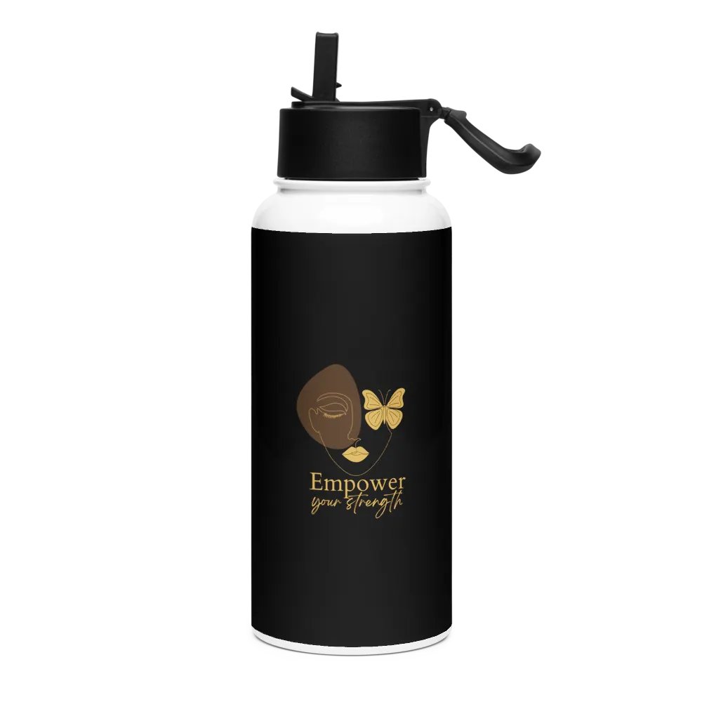 Stainless Steel Water Bottle with a Straw Lid SWFB0122 product image (1)