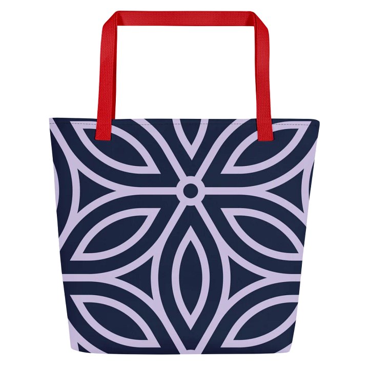 Lavender Petal Symmetry Large Tote Bag product image (2)