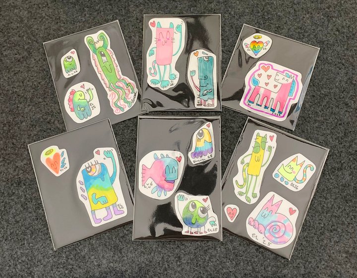 Hand-Drawn Sticker Packs (see varieties) product image (2)
