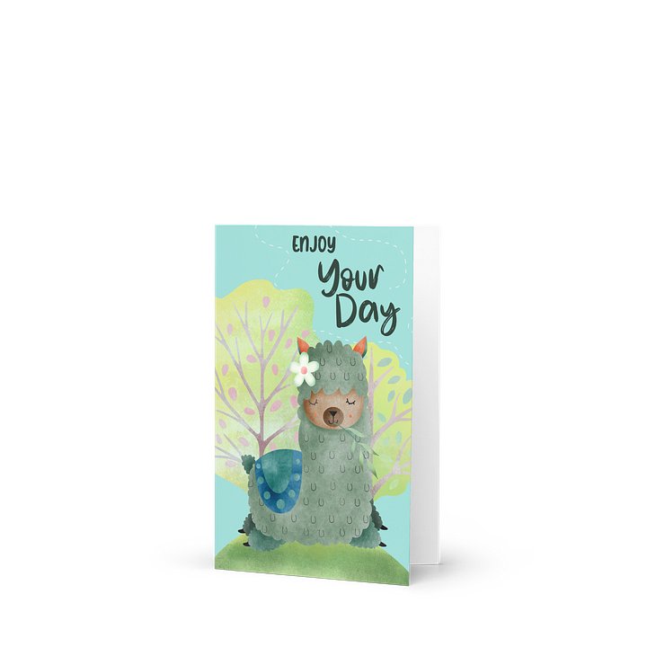 Enjoy Your Day Llama Card product image (1)