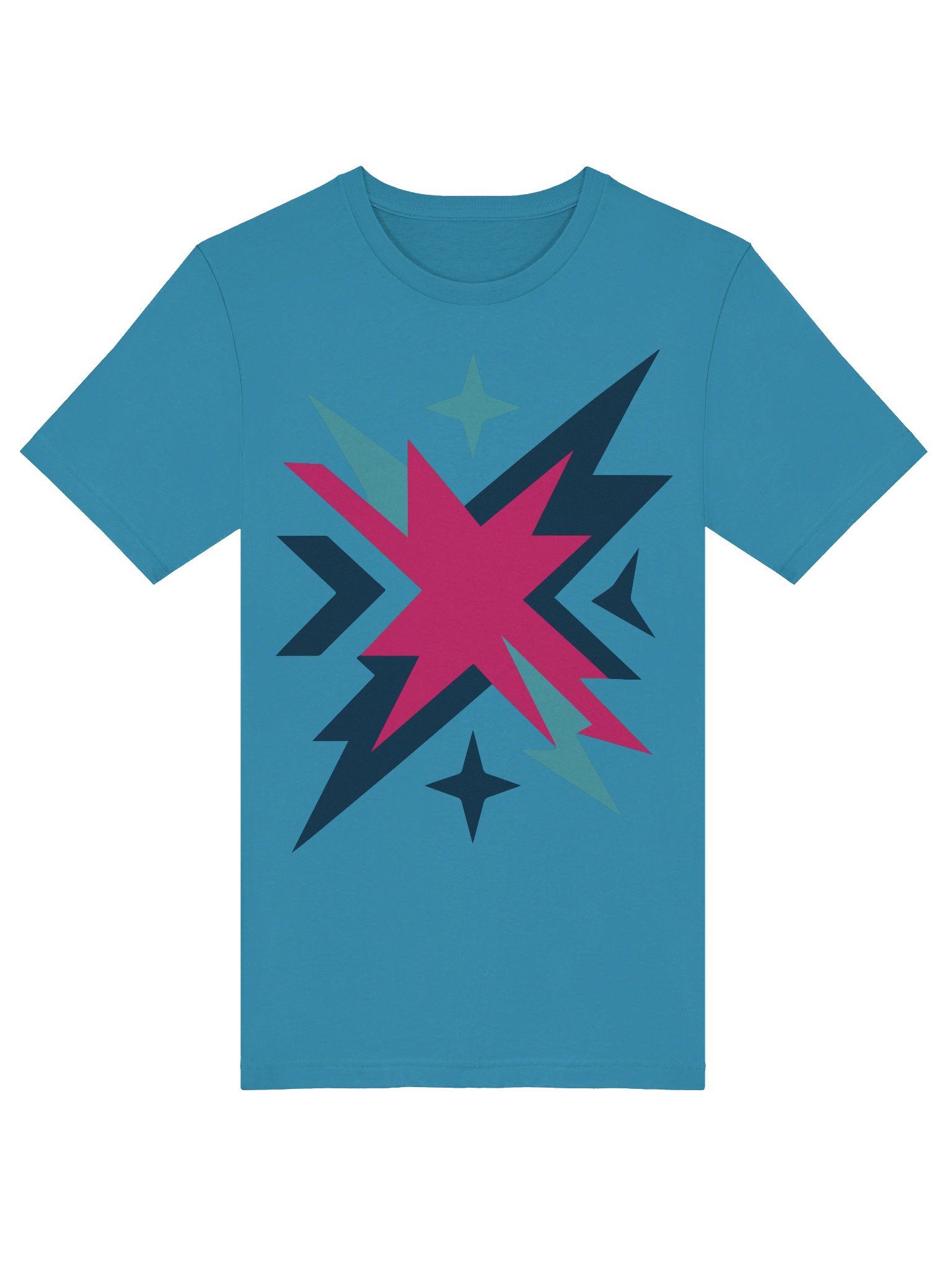 Stellar Burst Teal T-Shirt product image (5)
