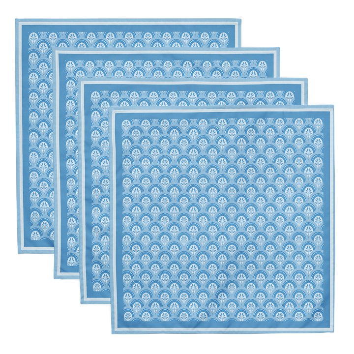 Le Blue Deco Cloth Napkin Set – Elegant Art Deco Dining (4-Piece) product image (1)