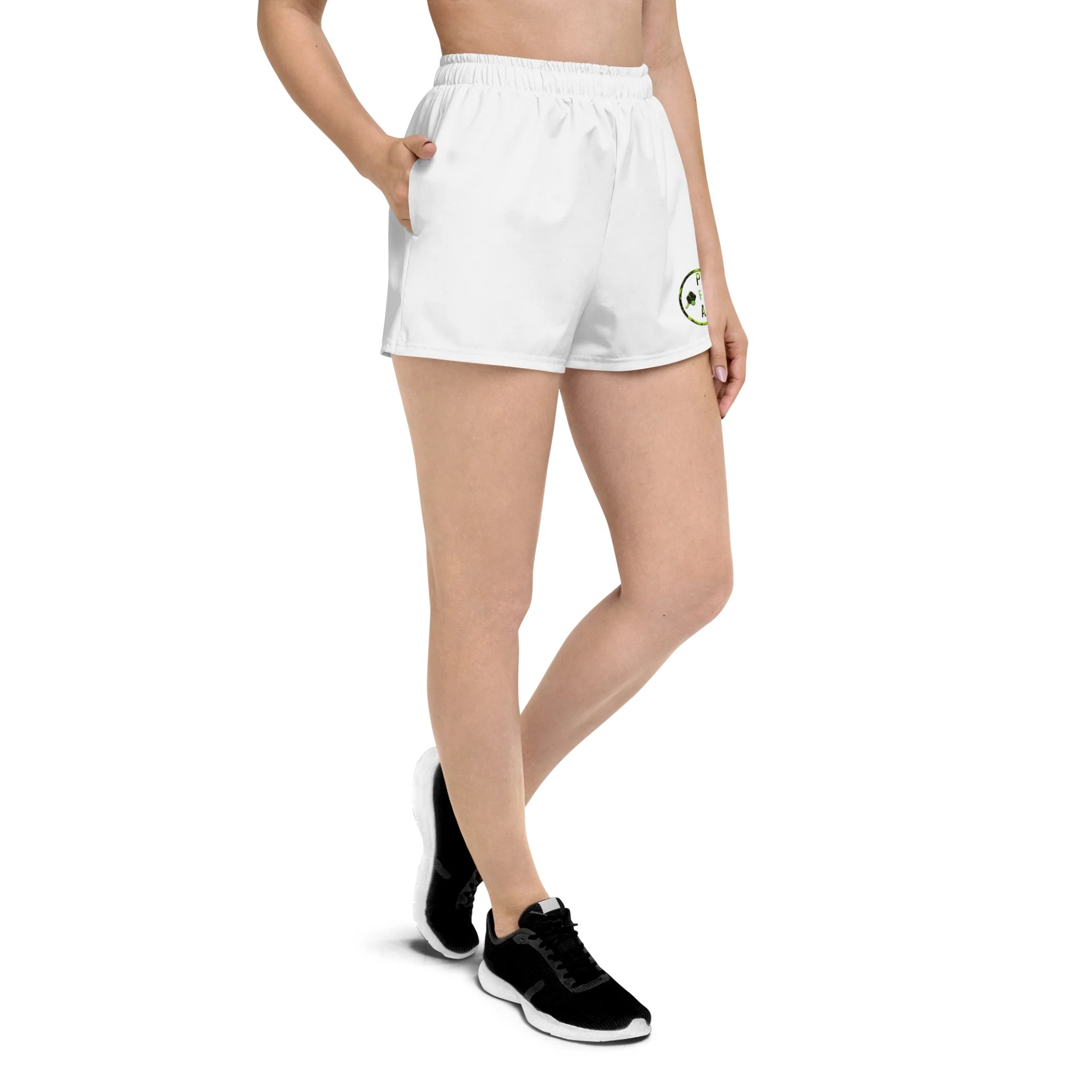 Neon Green PFA Circle Athletic Shorts product image (3)