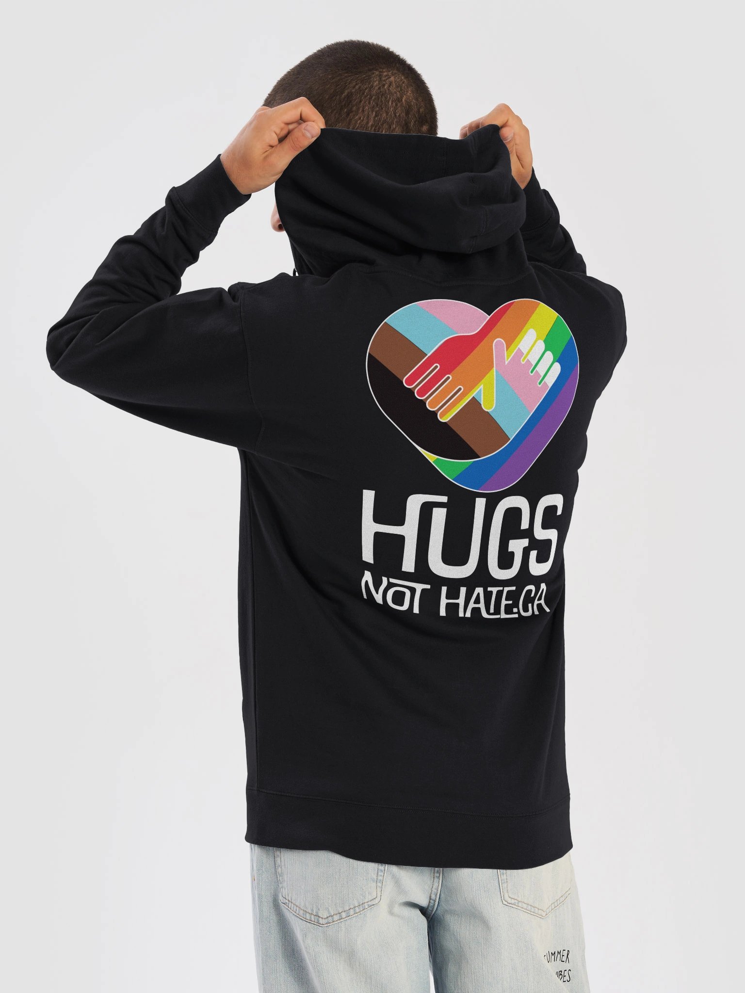 Hugs Not Hate Zip Hoodie product image (6)