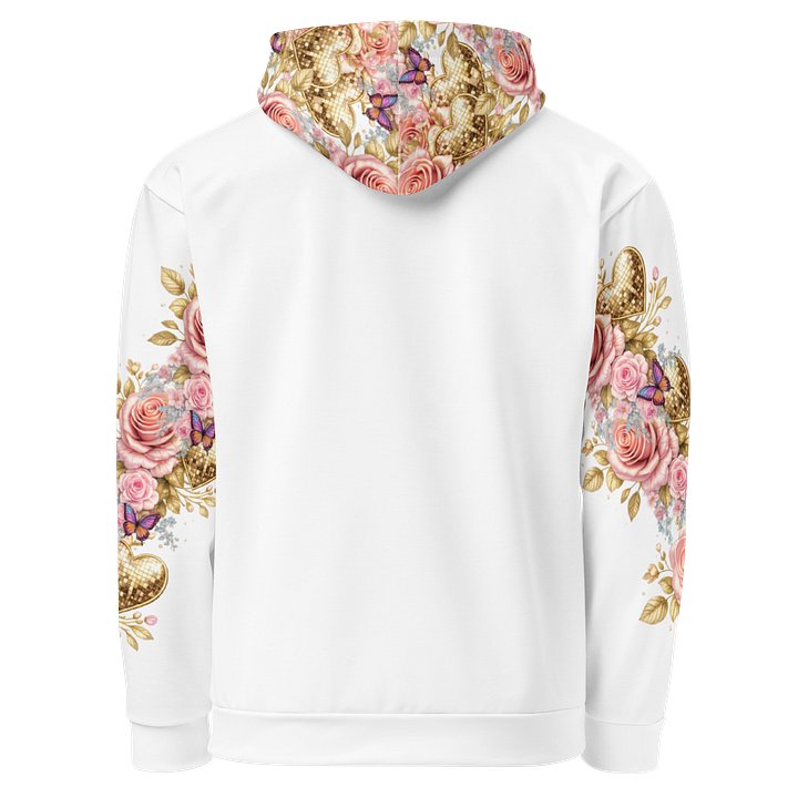 Pink Rose Garland All-Over Print Hoodie product image (2)