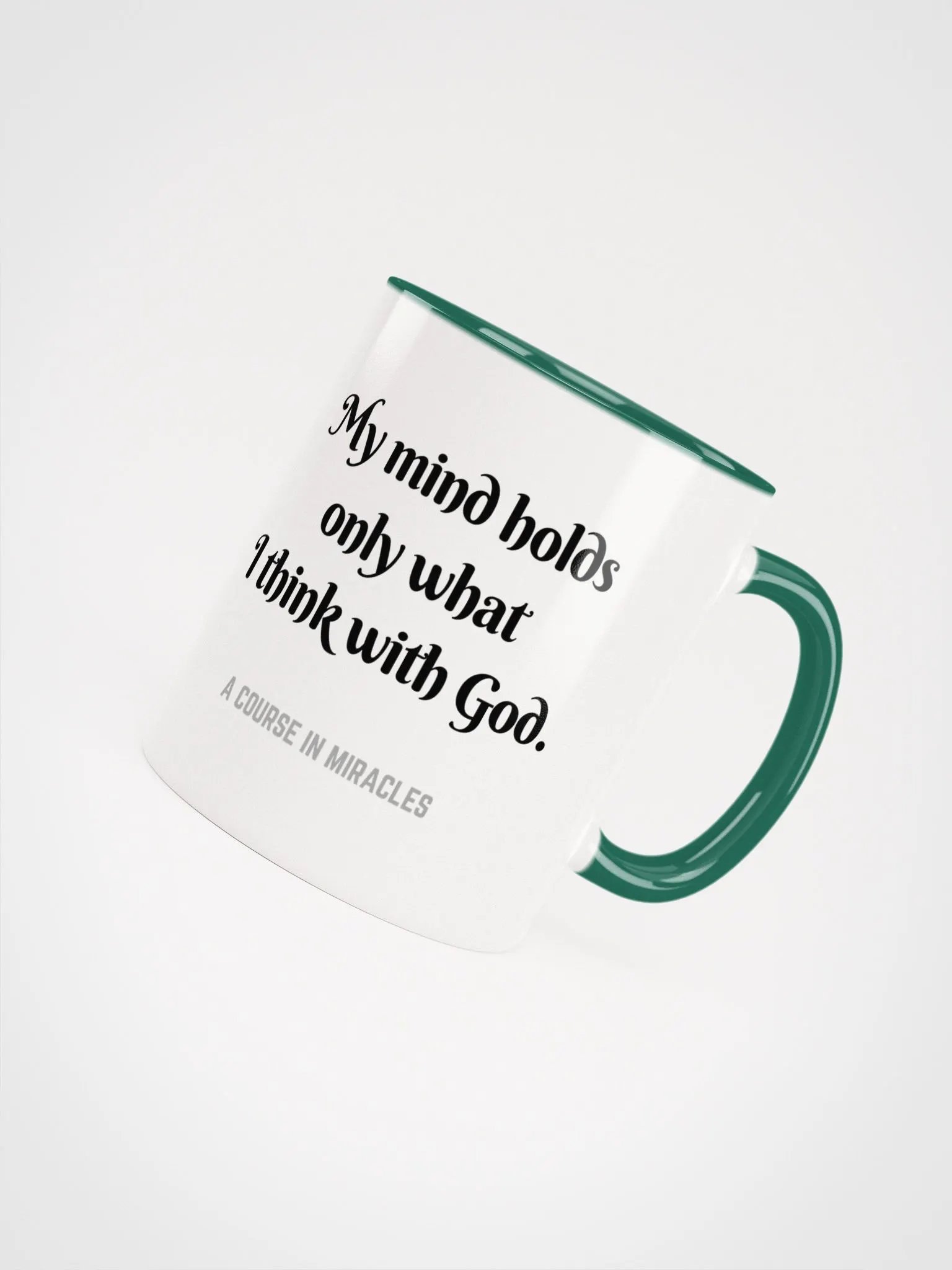My mind holds only what I think with God - ACIM Inspirational Mug product image (43)