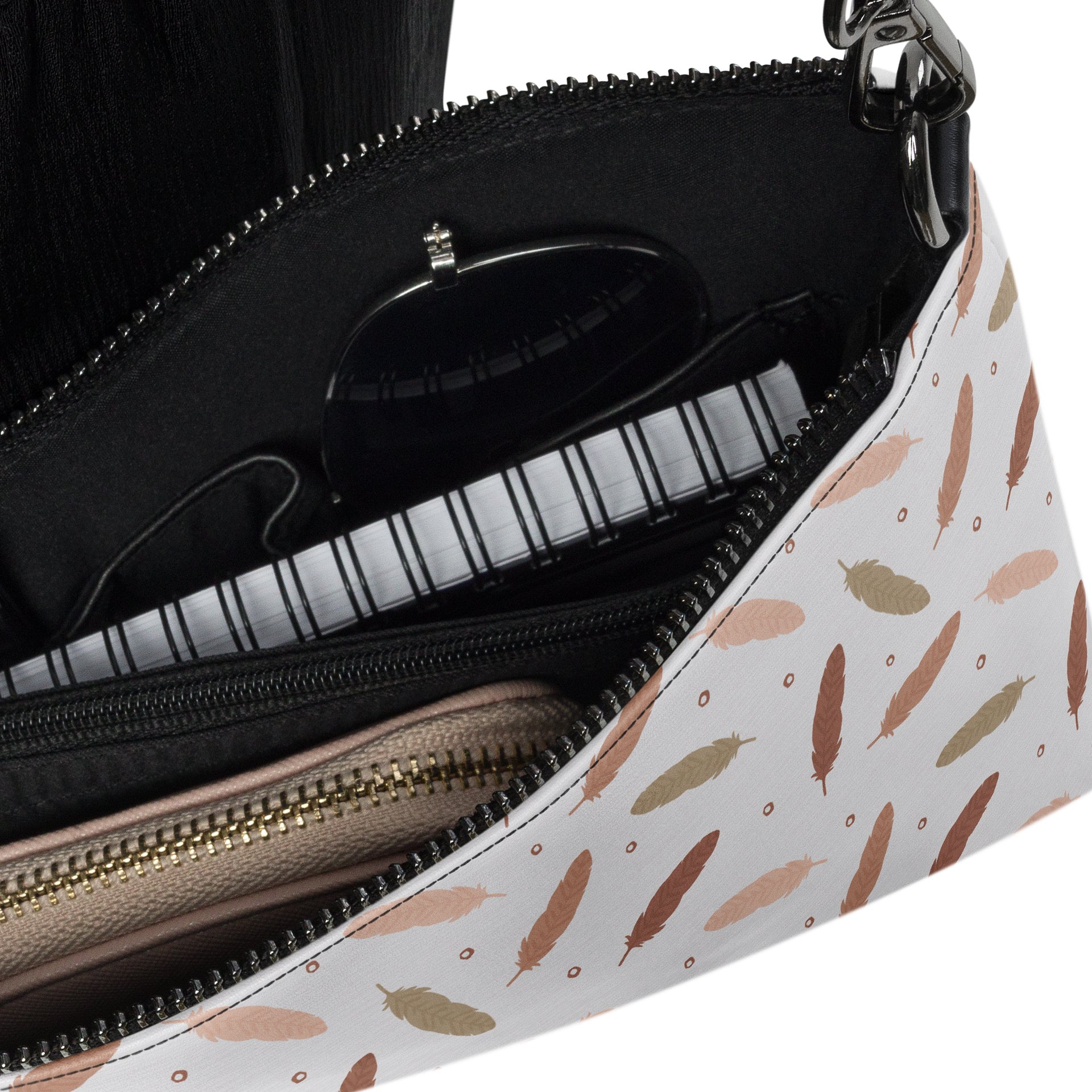 Mocha Mousse Feathers Crossbody Bag product image (6)