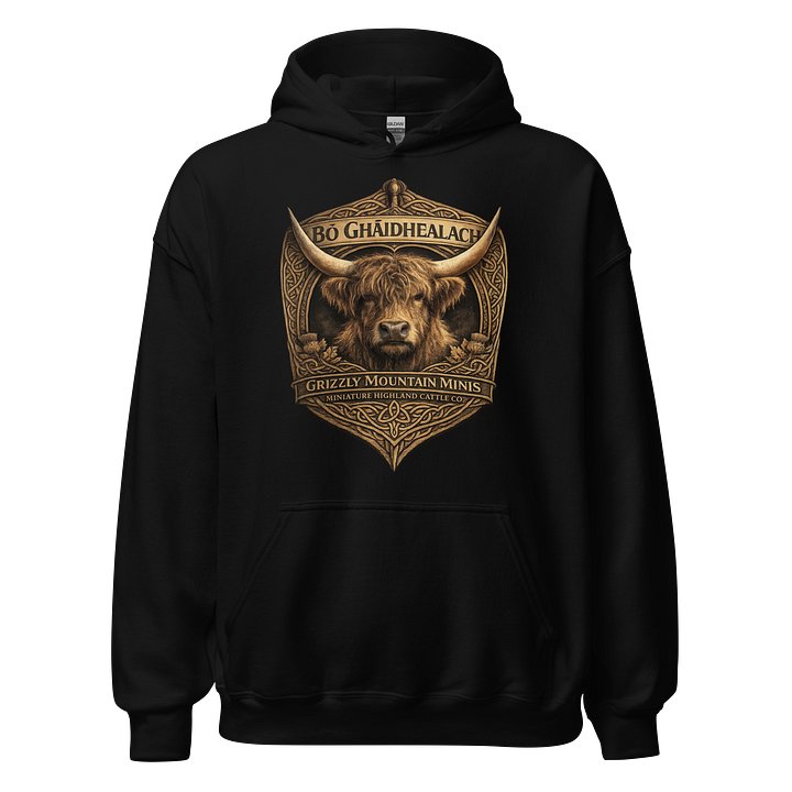 Bò Ghàidhealach Hoodie — Front Logo product image (1)