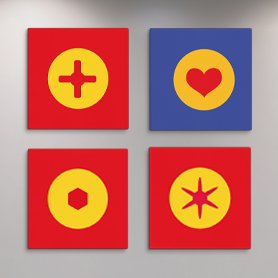 Copenhagen Tools - bundle of 4 canvases - 6 x 6 inches - 15,25 x 15,25 cm product image (1)