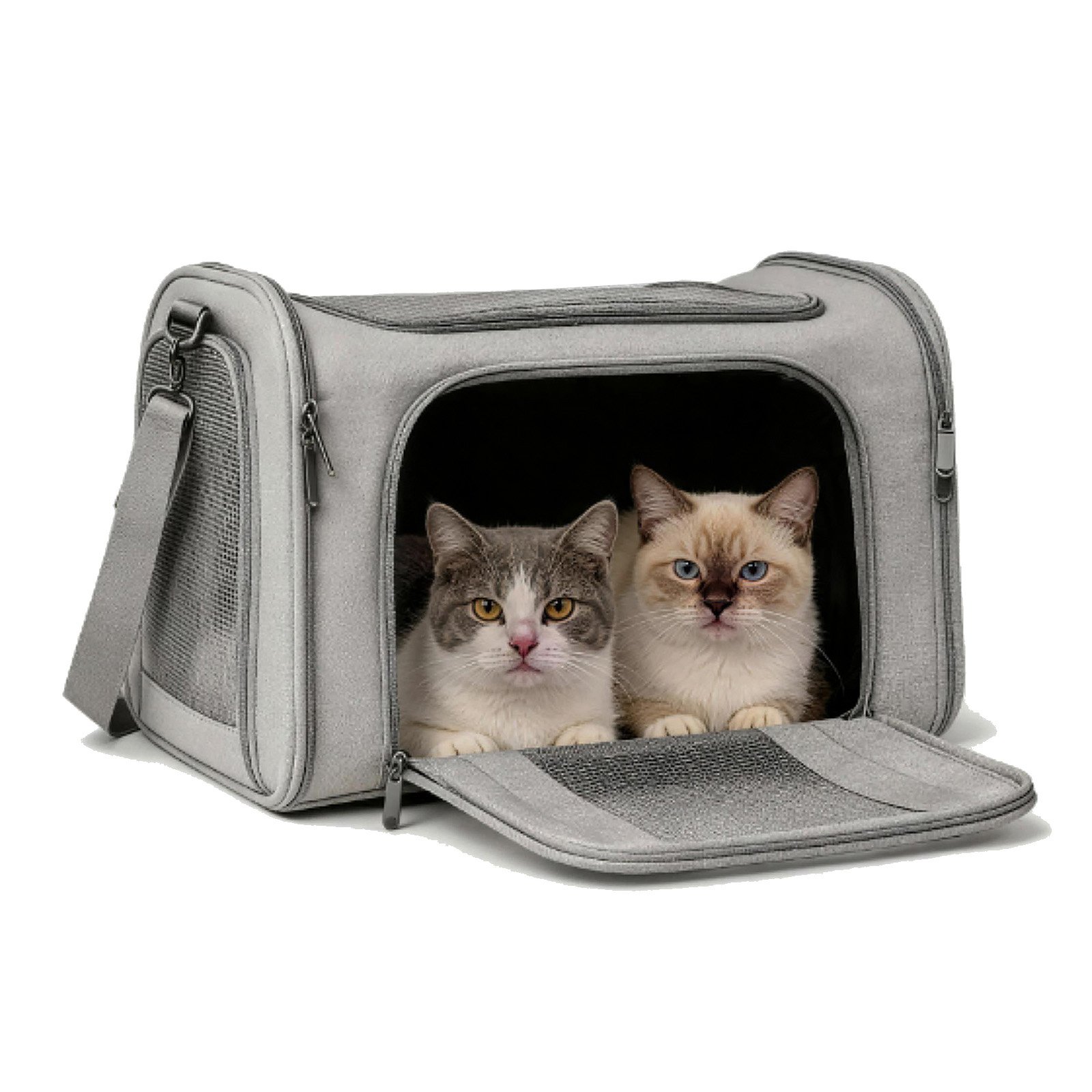 Cat Carriers Dog Carrier Pet Carrier For Small / Medium Cats Dogs Puppies (Up To 15lbs),Small Dog Carrier Soft Sided, Collapsible Waterproof Travel Puppy Carrier - Grey product image (2)