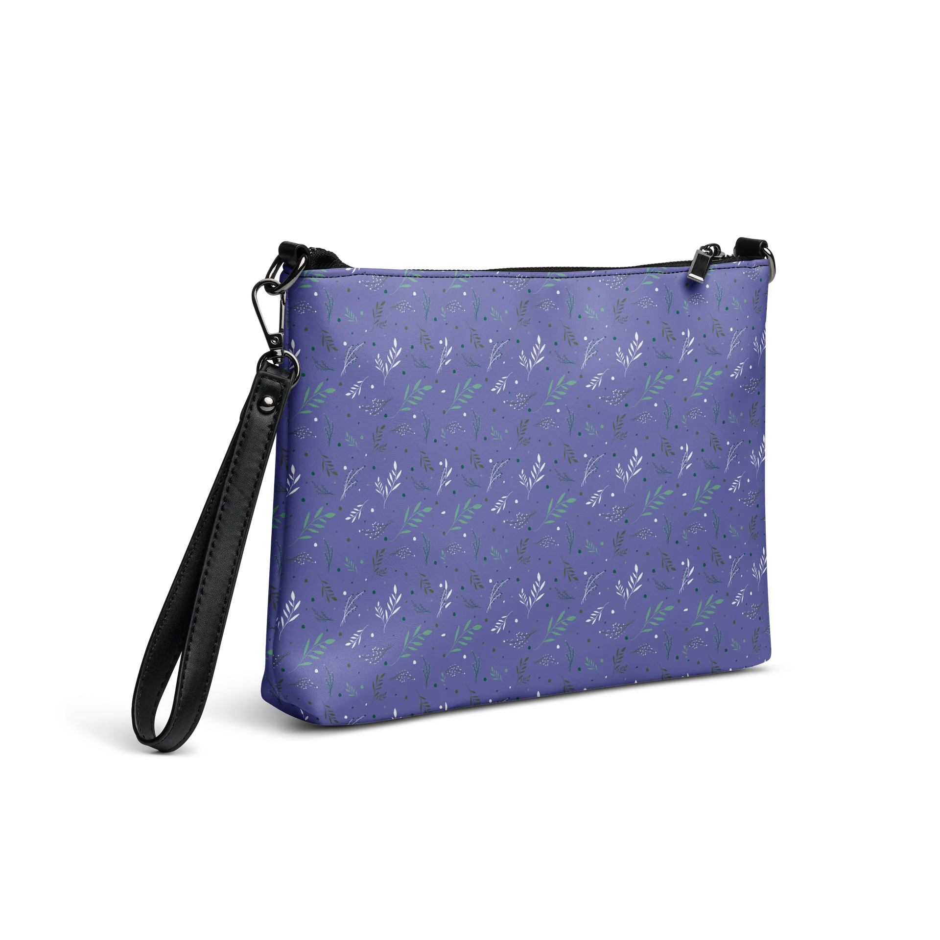 Purple Botanical All-Over Print Crossbody Bag product image (6)