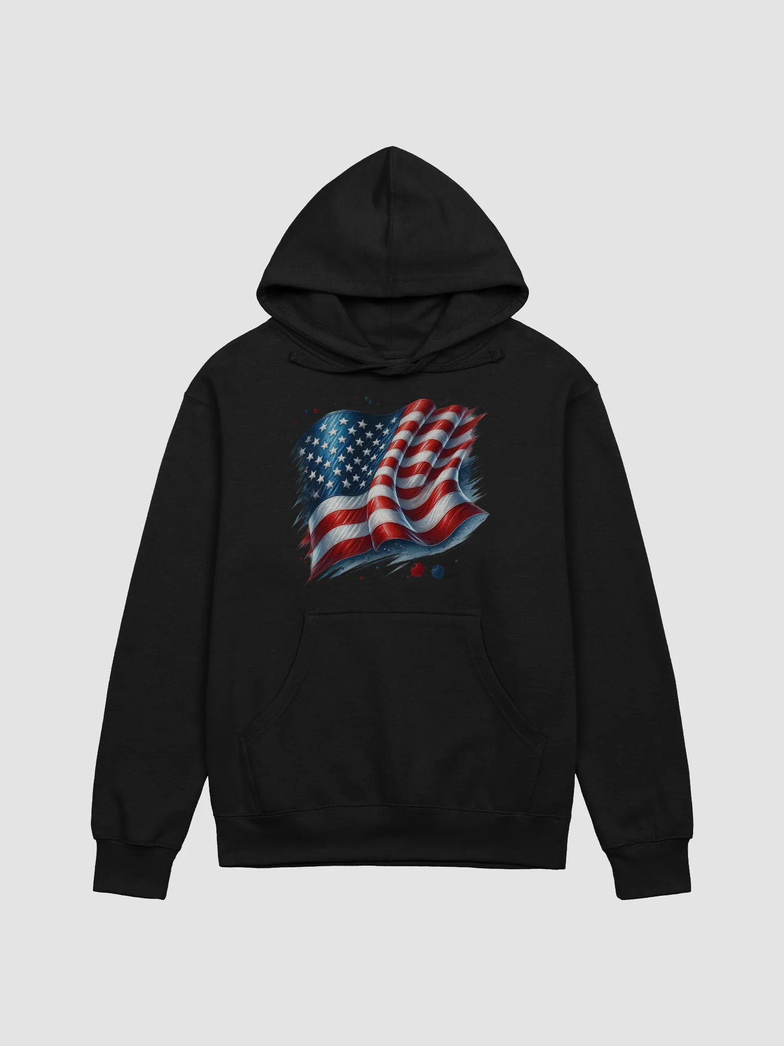 Patriotic Painterly Flag Hoodie product image (7)