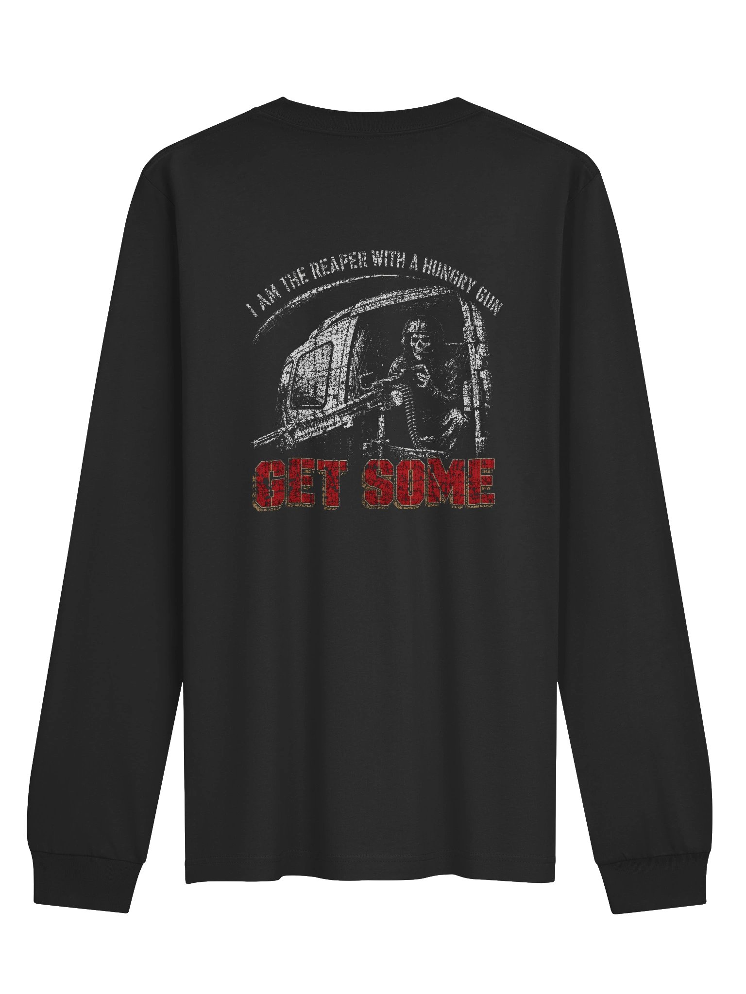 Get Some "I Am the Reaper With a Hungry Gun" Huey Door Gunner Long Sleeve product image (1)