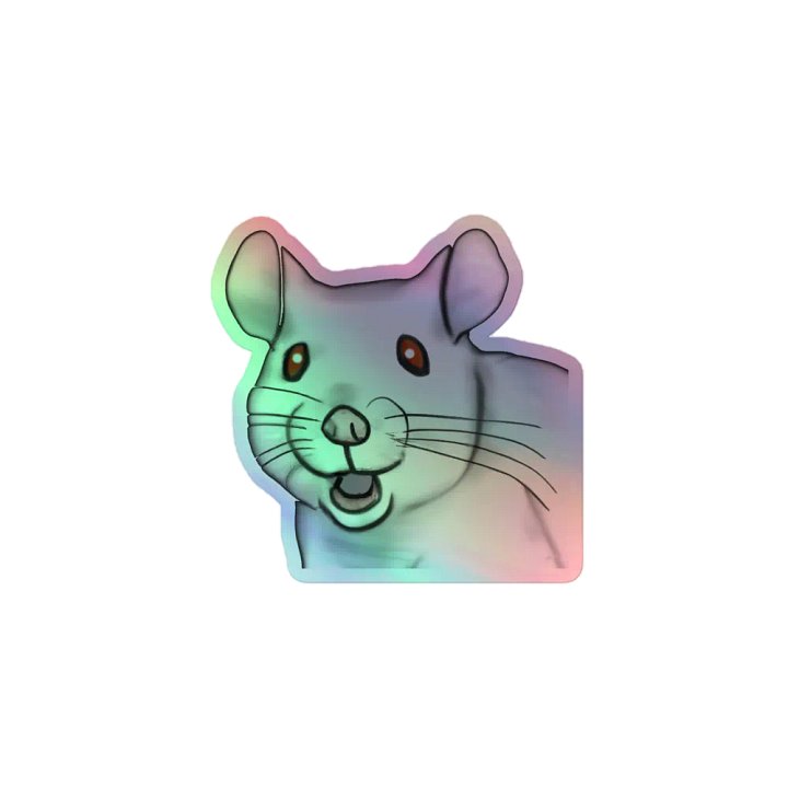 Holographic rat sticker product image (1)