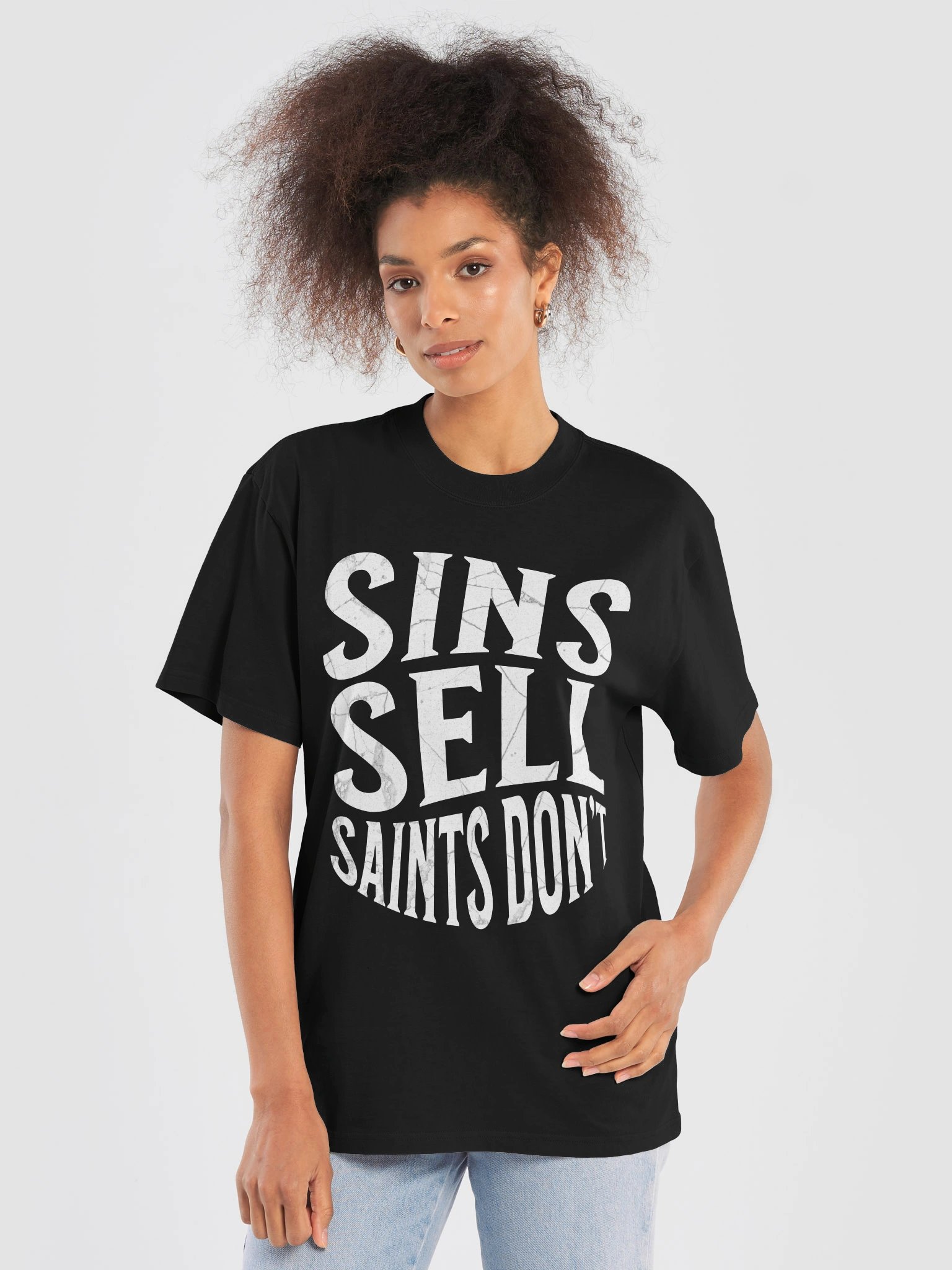 SINS SELL SAINTS DON'T — Oversized Tee product image (1)