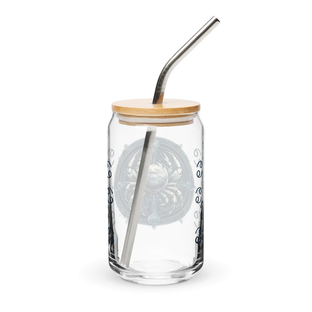 Cancer Zodiac Glass Can Sipper product image (3)